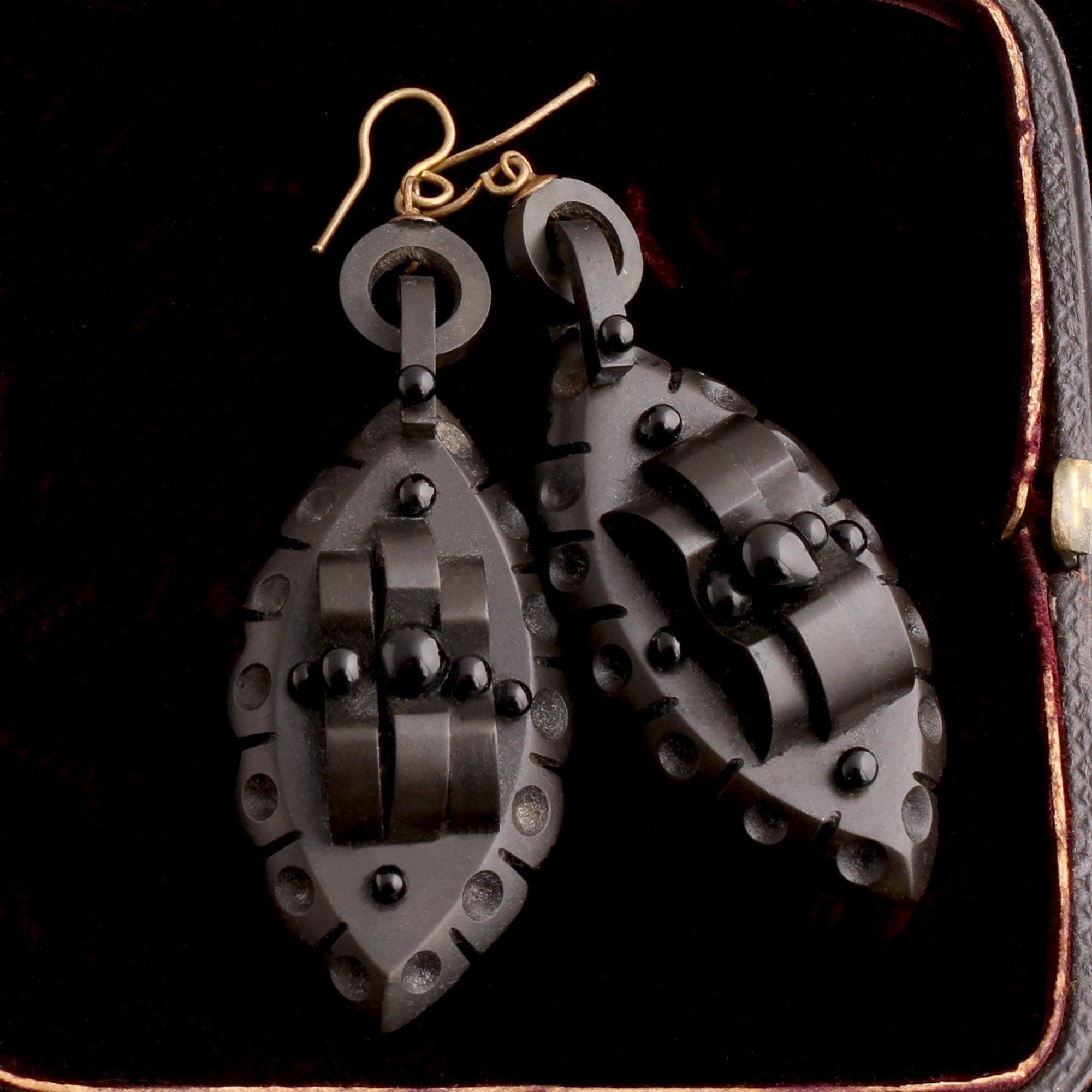 Victorian Gutta Percha Earrings