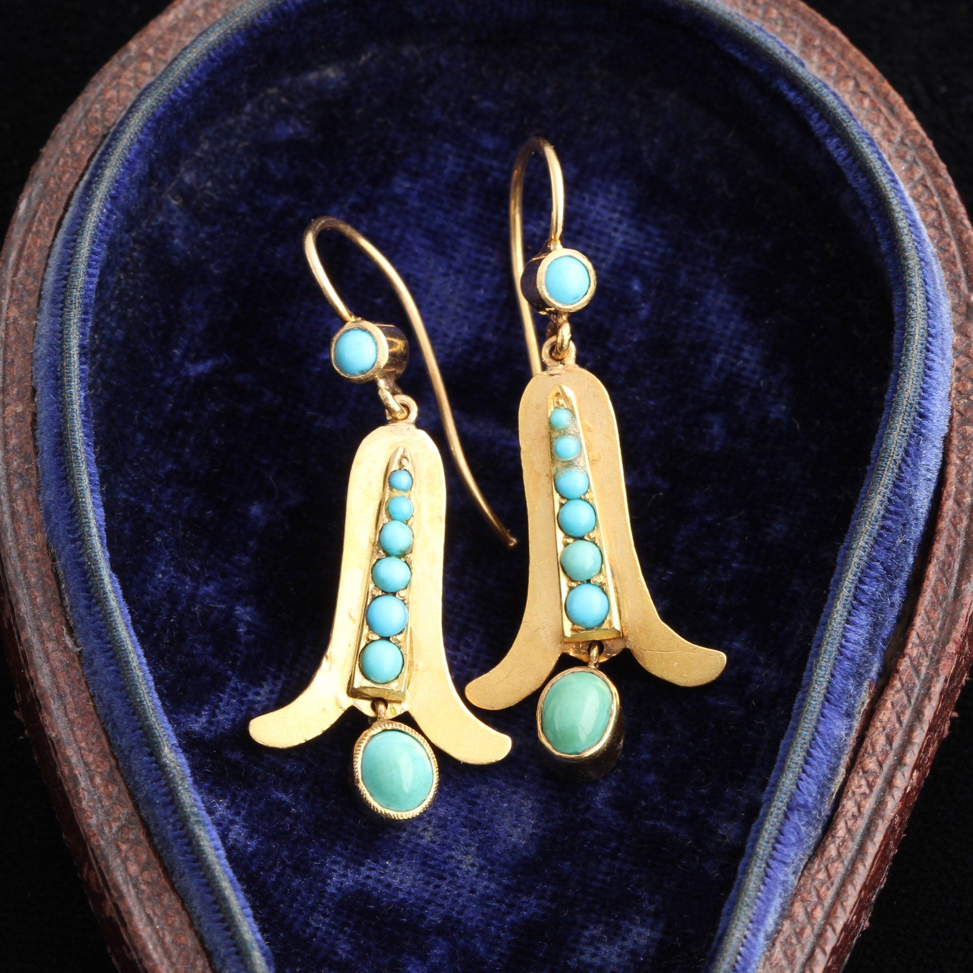 Victorian Turquoise Bluebell Earrings