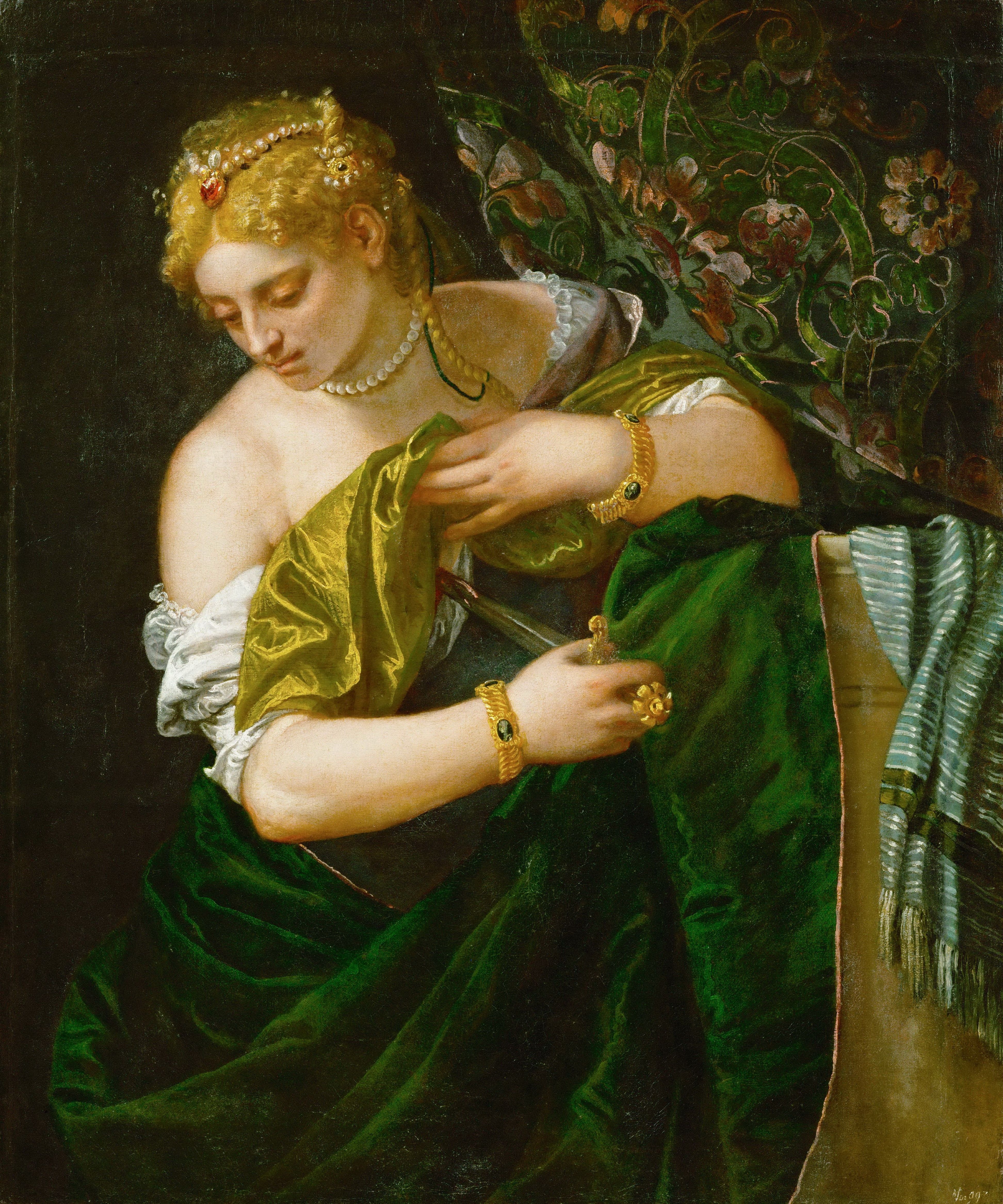 The Suicide of Lucretius by Paolo Veronese, c. 1583. Kunsthistorisches Museum.