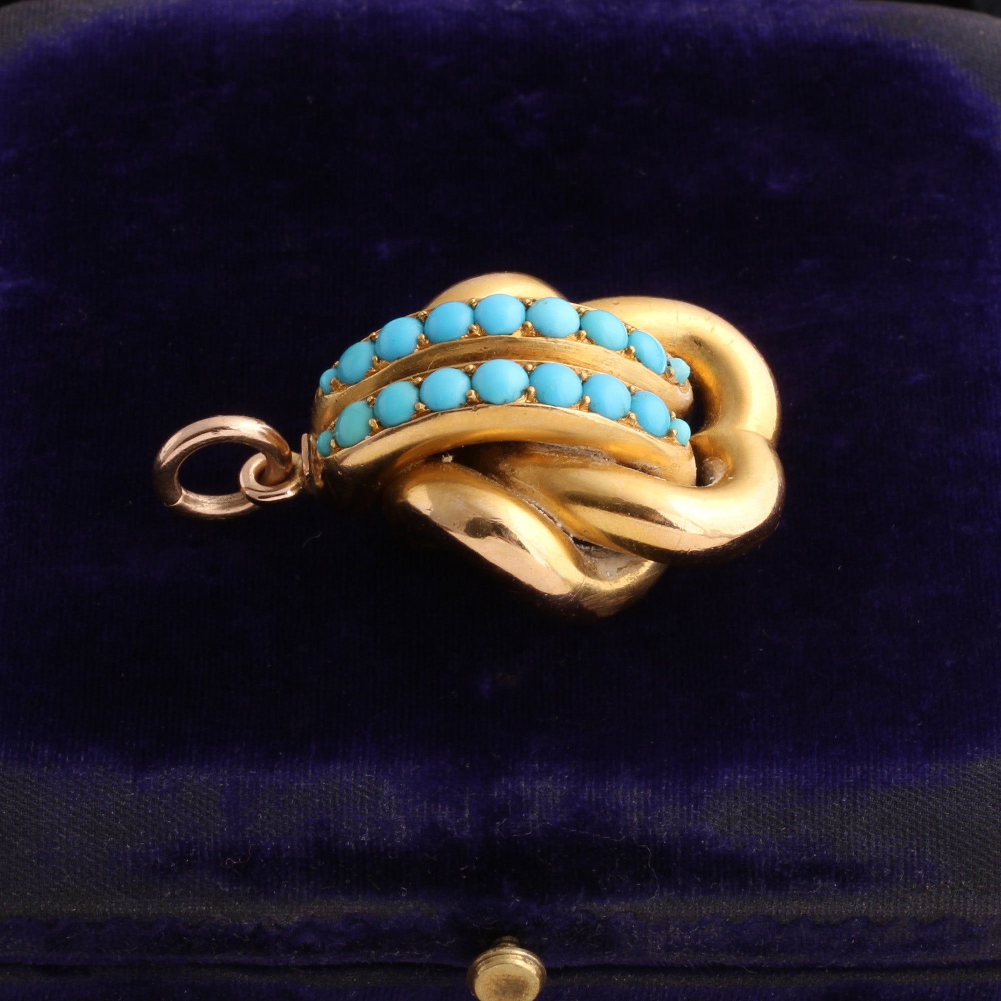 Victorian Turquoise Love Knot Locket
