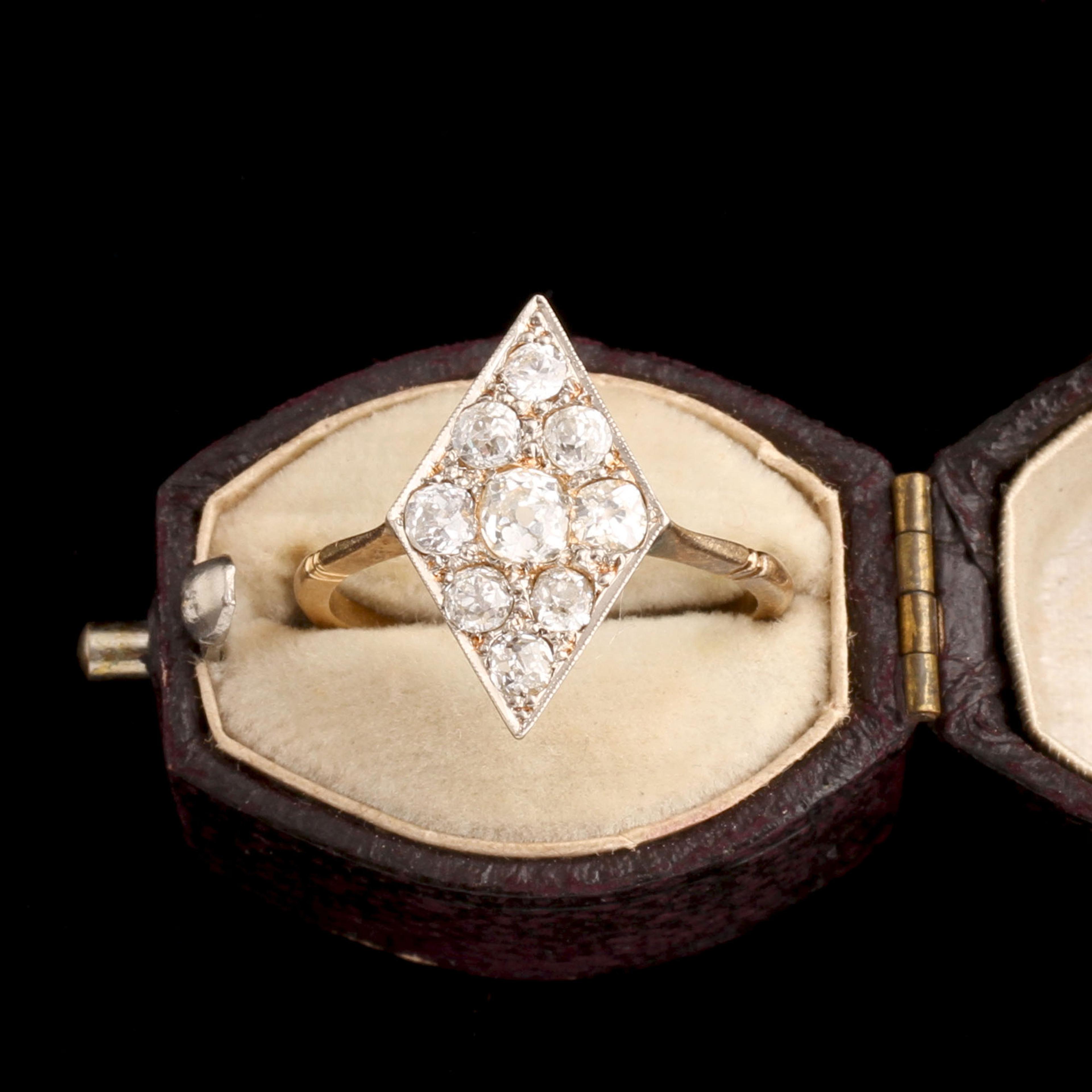 Art Deco Old Cut Diamond Cocktail Ring