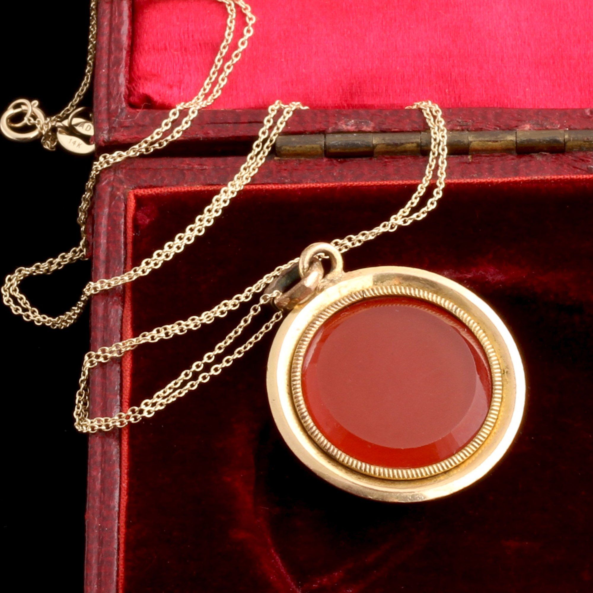Victorian Red Glass Locket