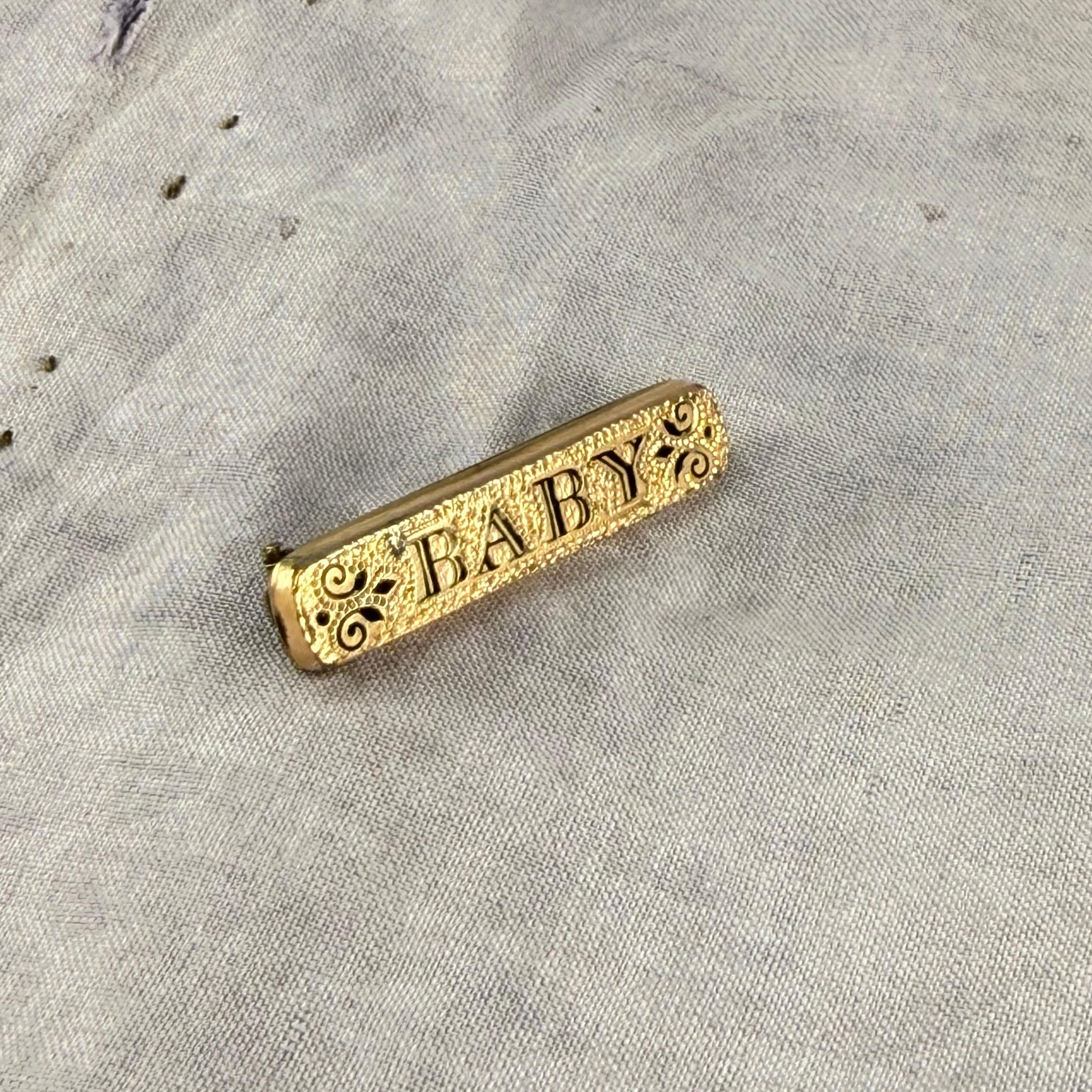 "BABY" Black Enamel Pin
