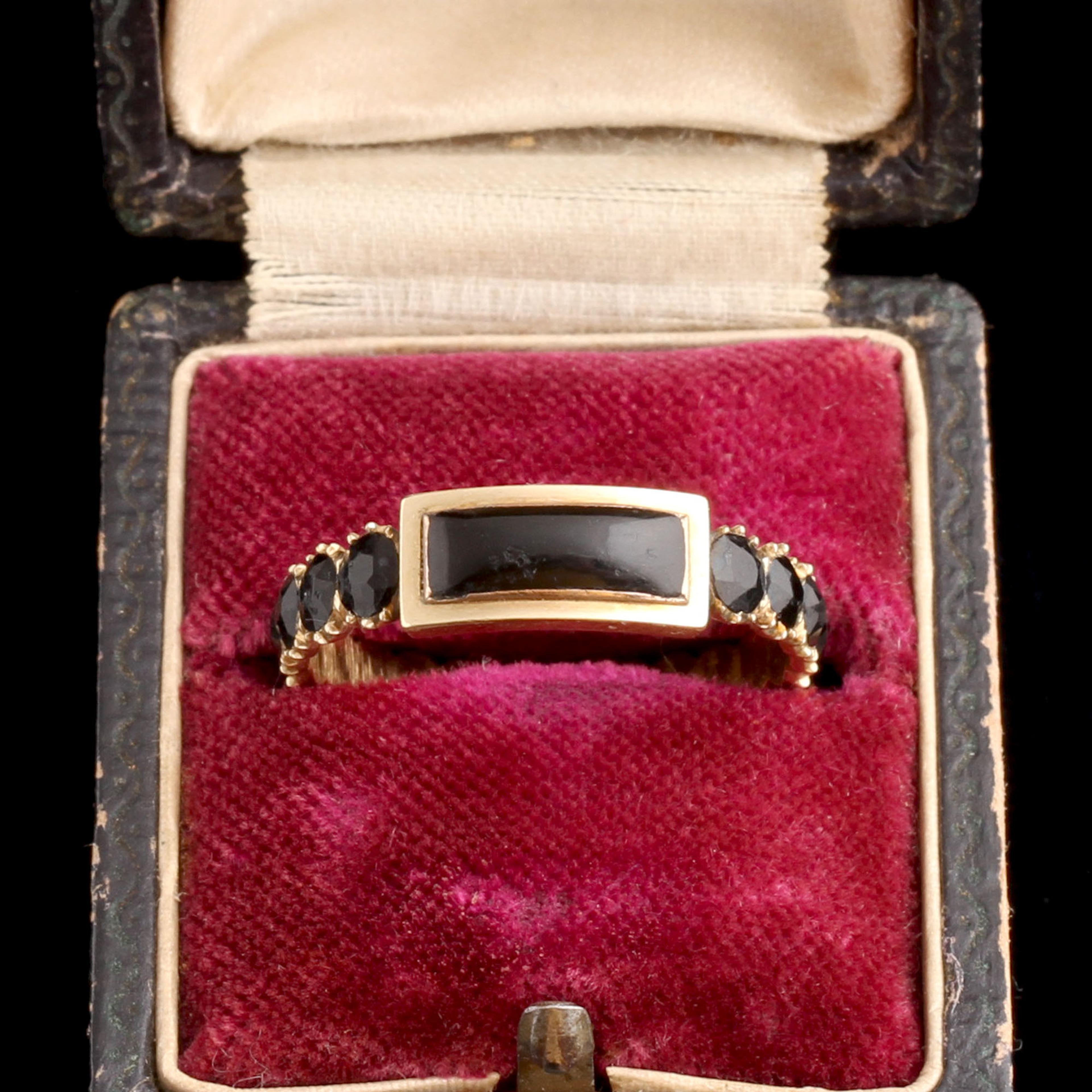 Georgian French Jet Mourning Ring