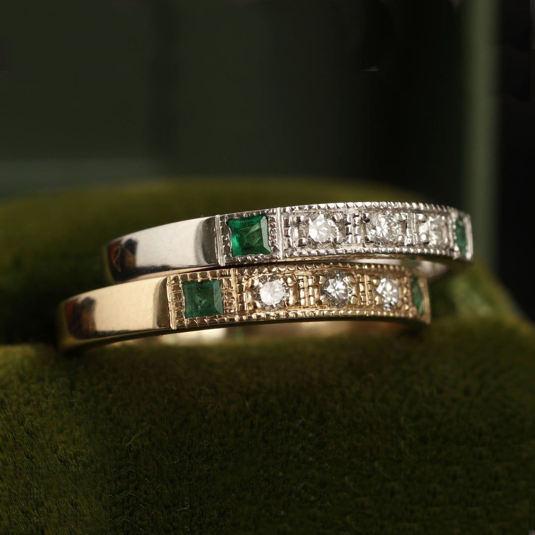 White Gold & Emerald Esther Ring
