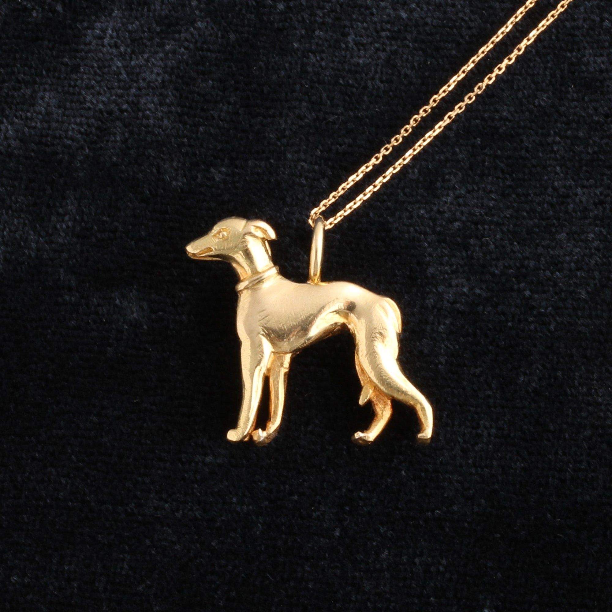 Edwardian Gold Whippet Necklace
