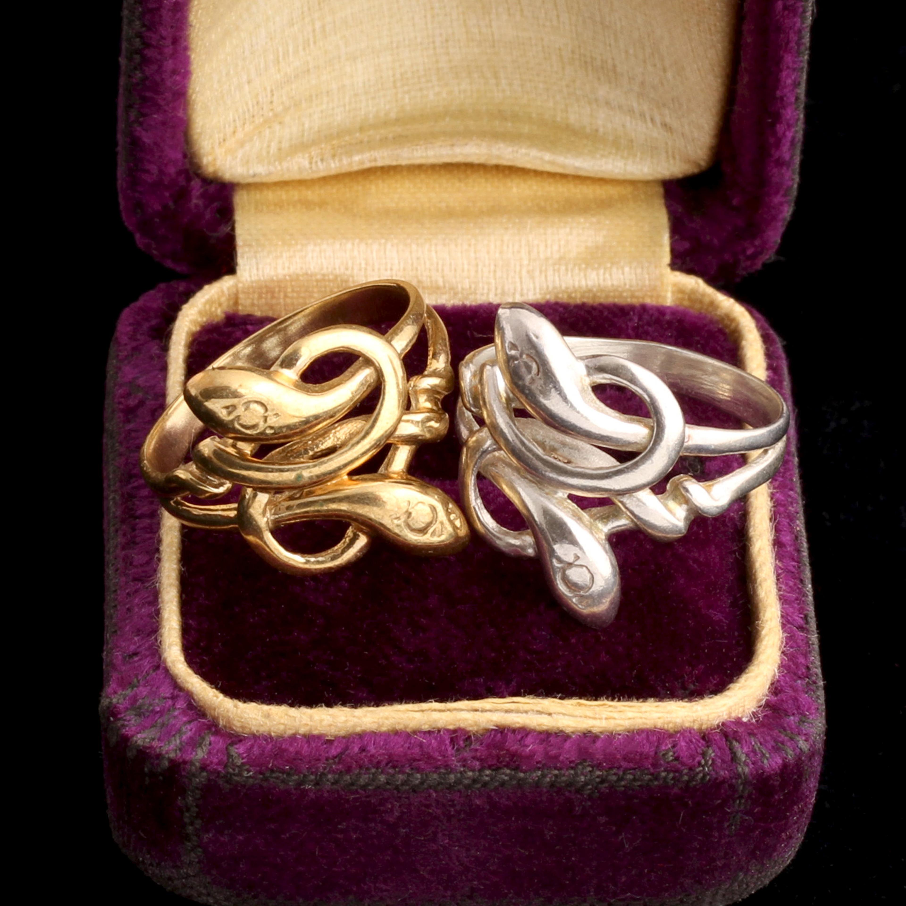 Brass & Silver Sssnakey Rings
