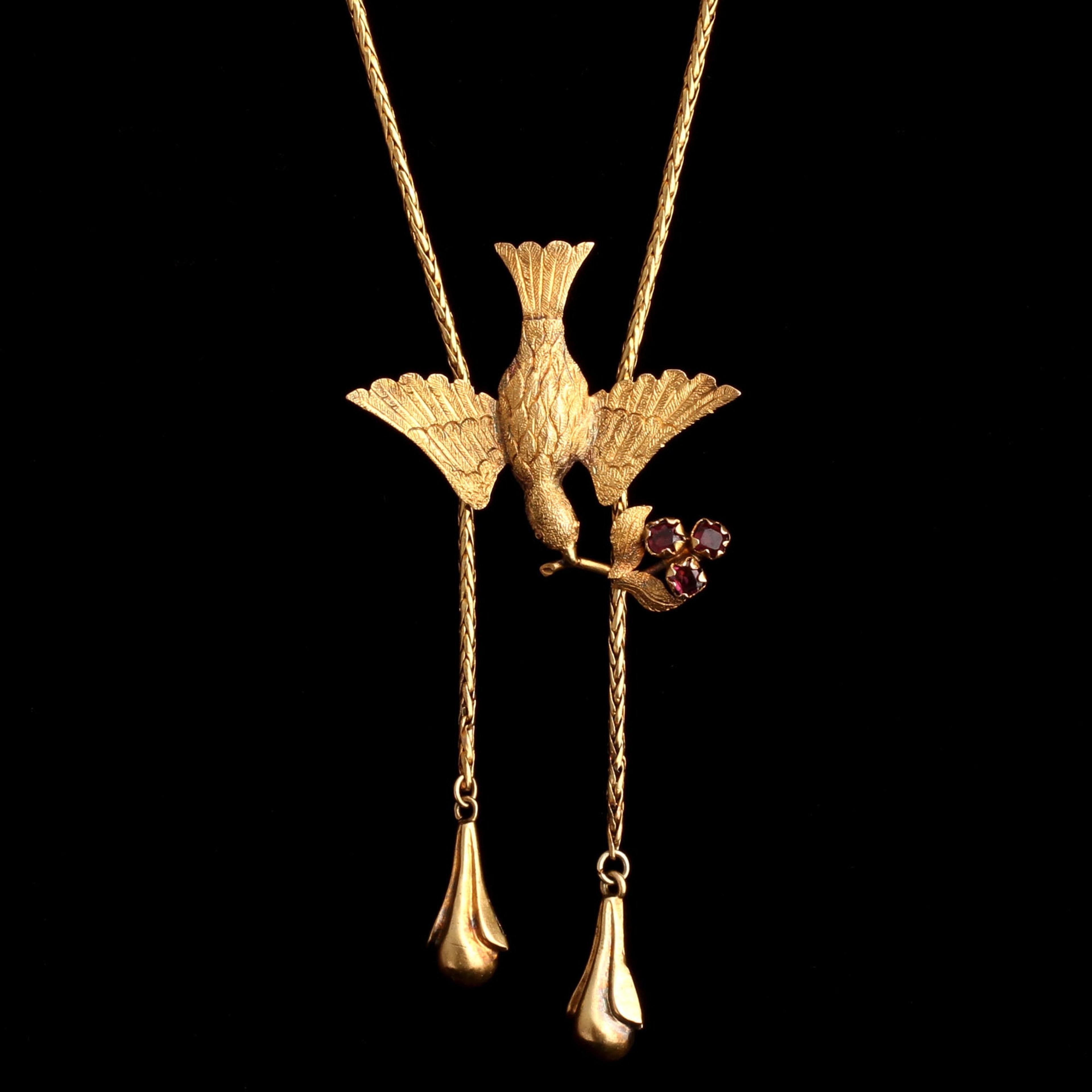 Mid Victorian Dove of Peace Négligée Necklace