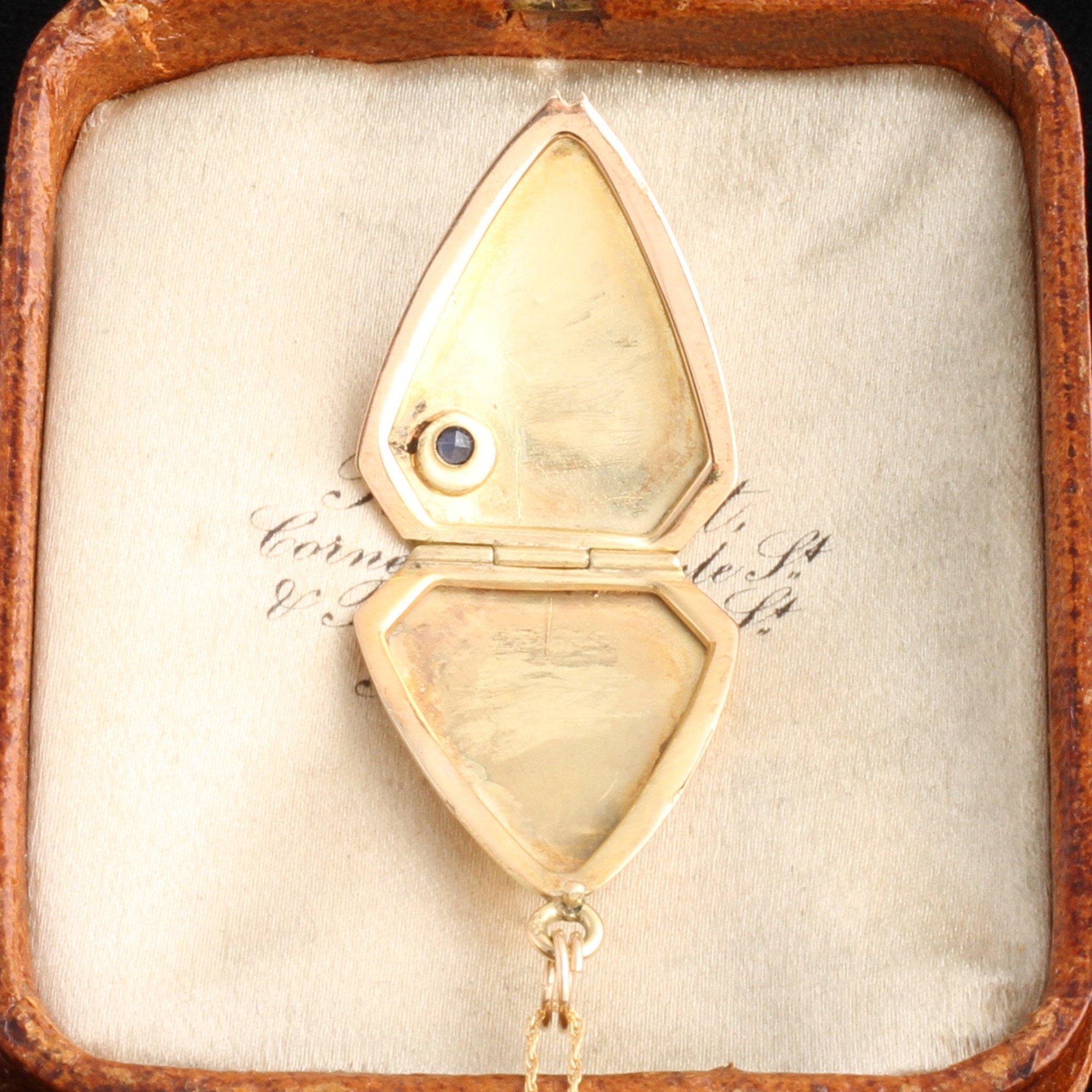Edwardian Offset Sapphire Locket