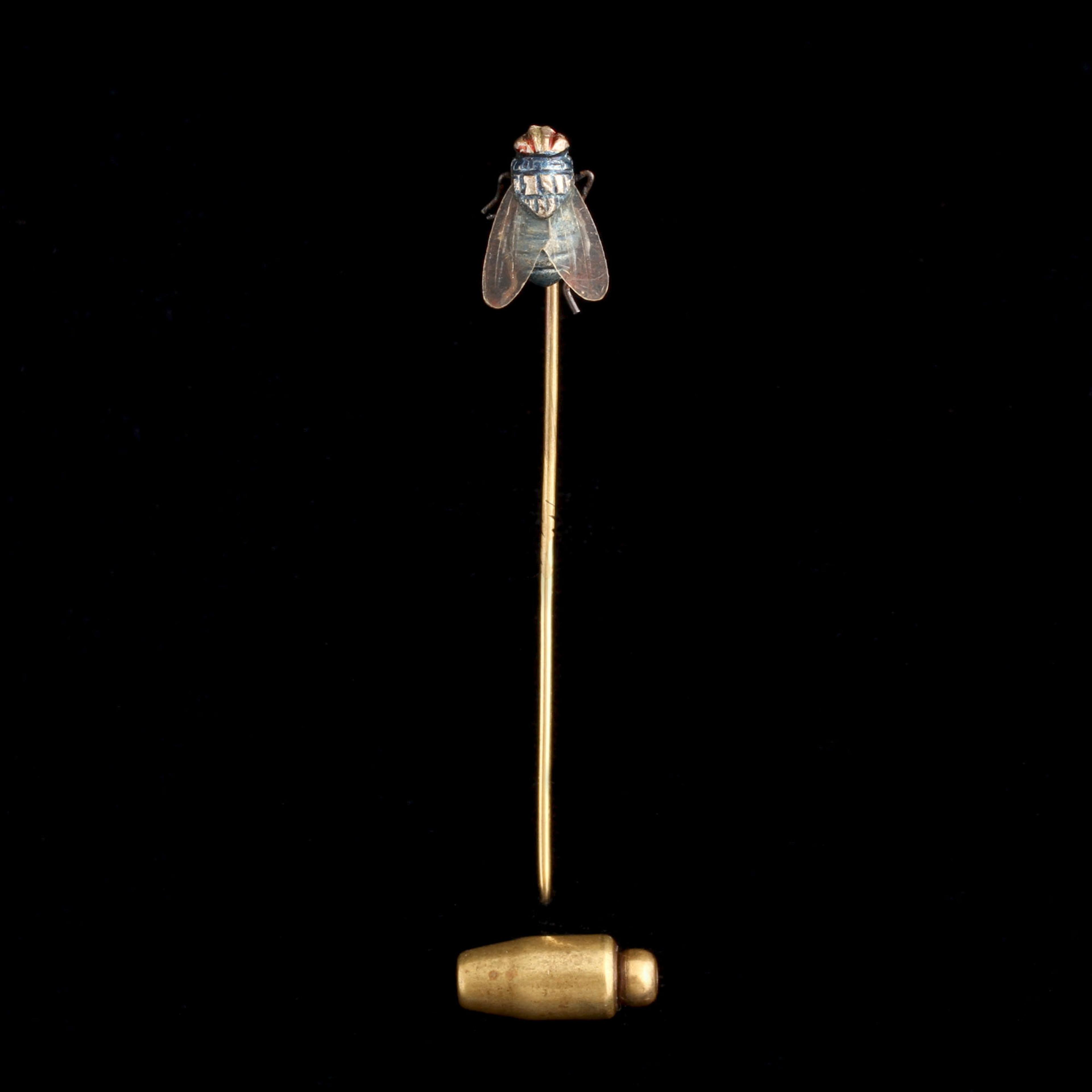 Early 20th Century Realistic Housefly Stickpin