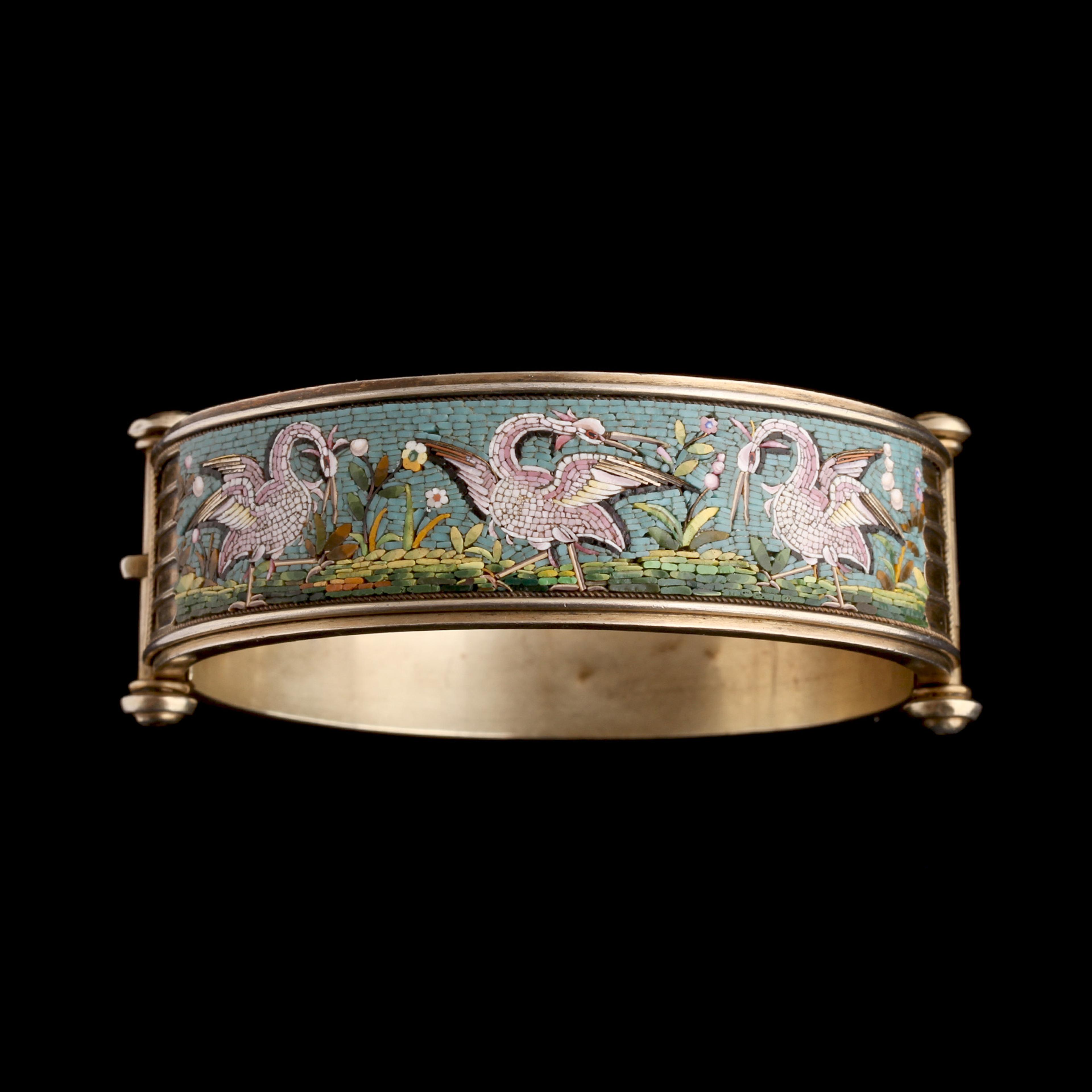 Grand Tour Heron Micromosaic Bangle