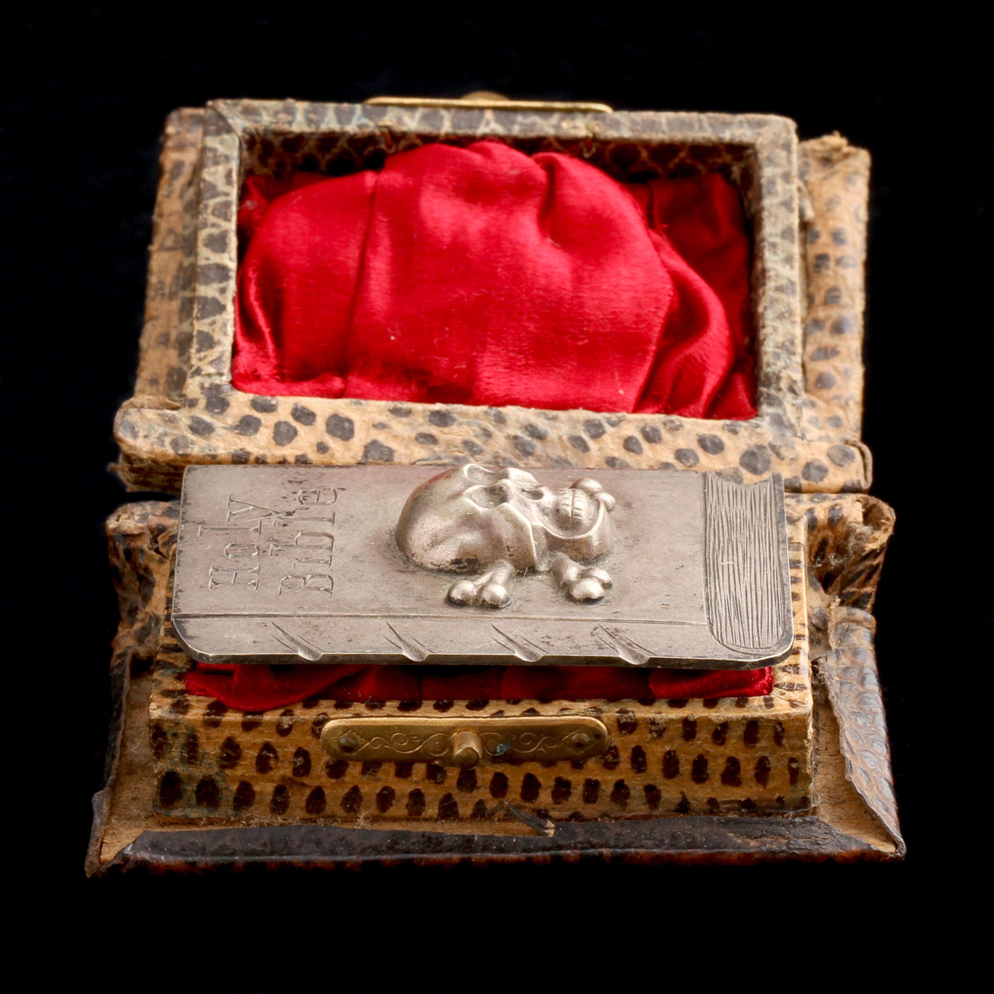 WWI Era Skull & Crossbones Holy Bible Badge