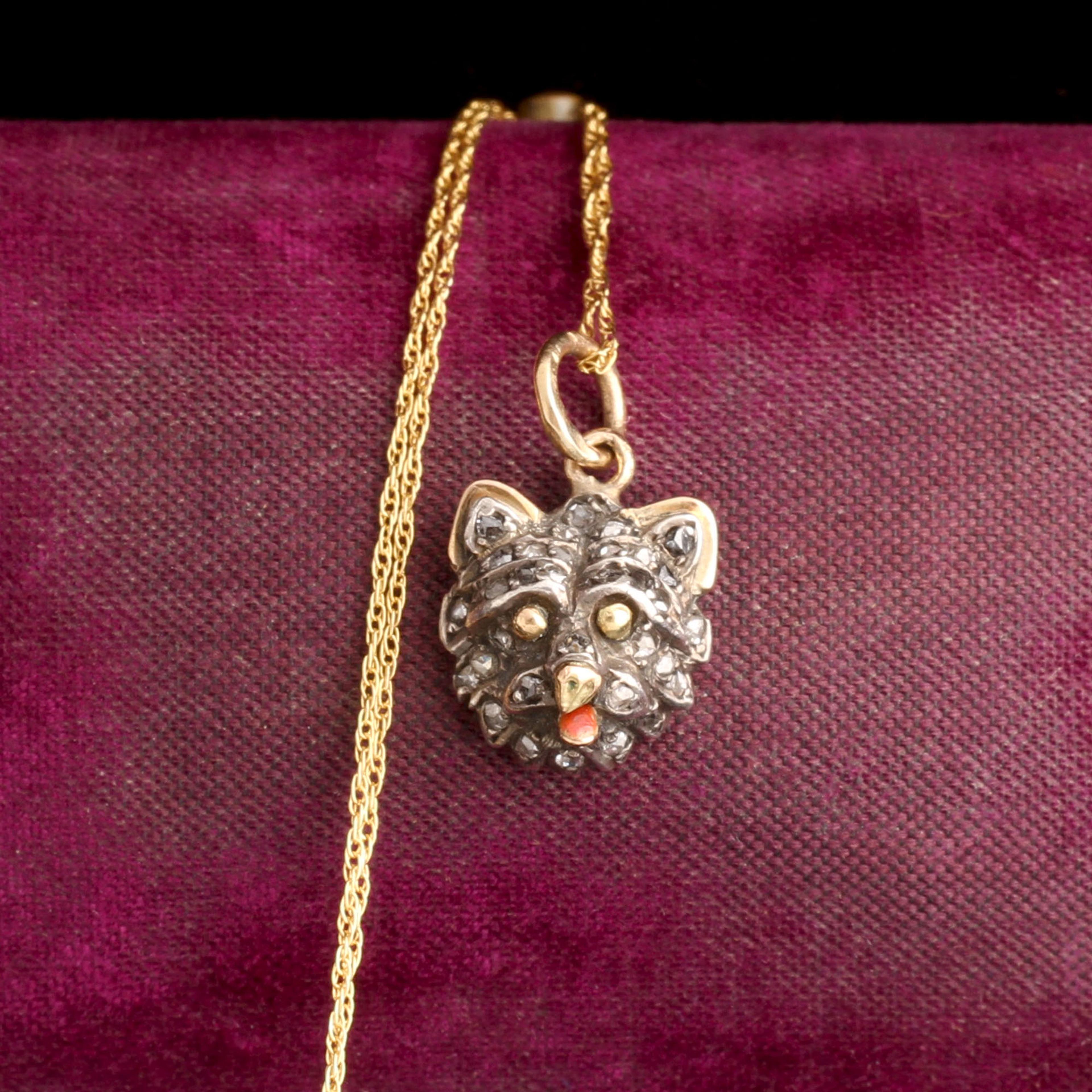 Victorian Diamond Terrier Necklace