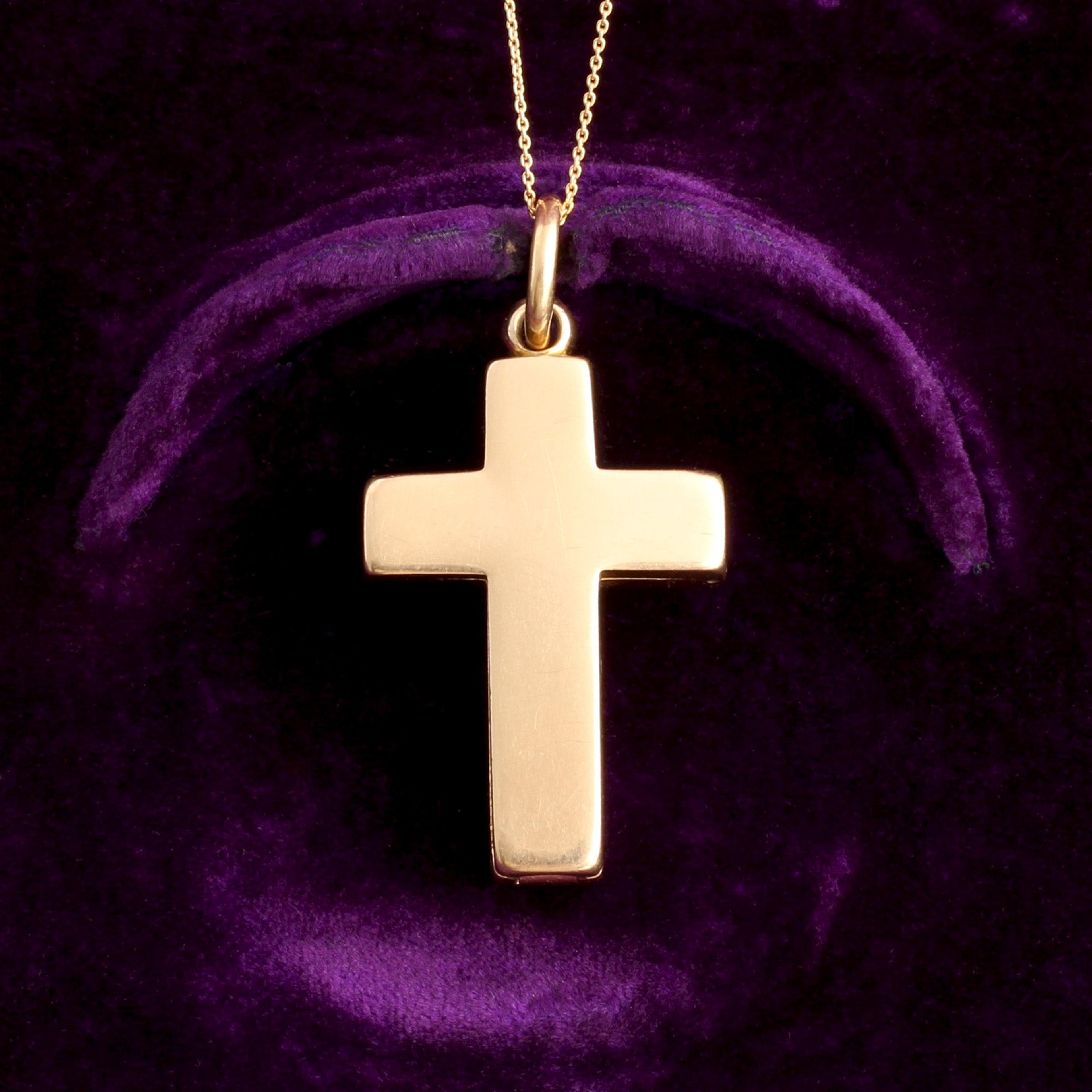 Victorian Concealed Key Cross Pendant