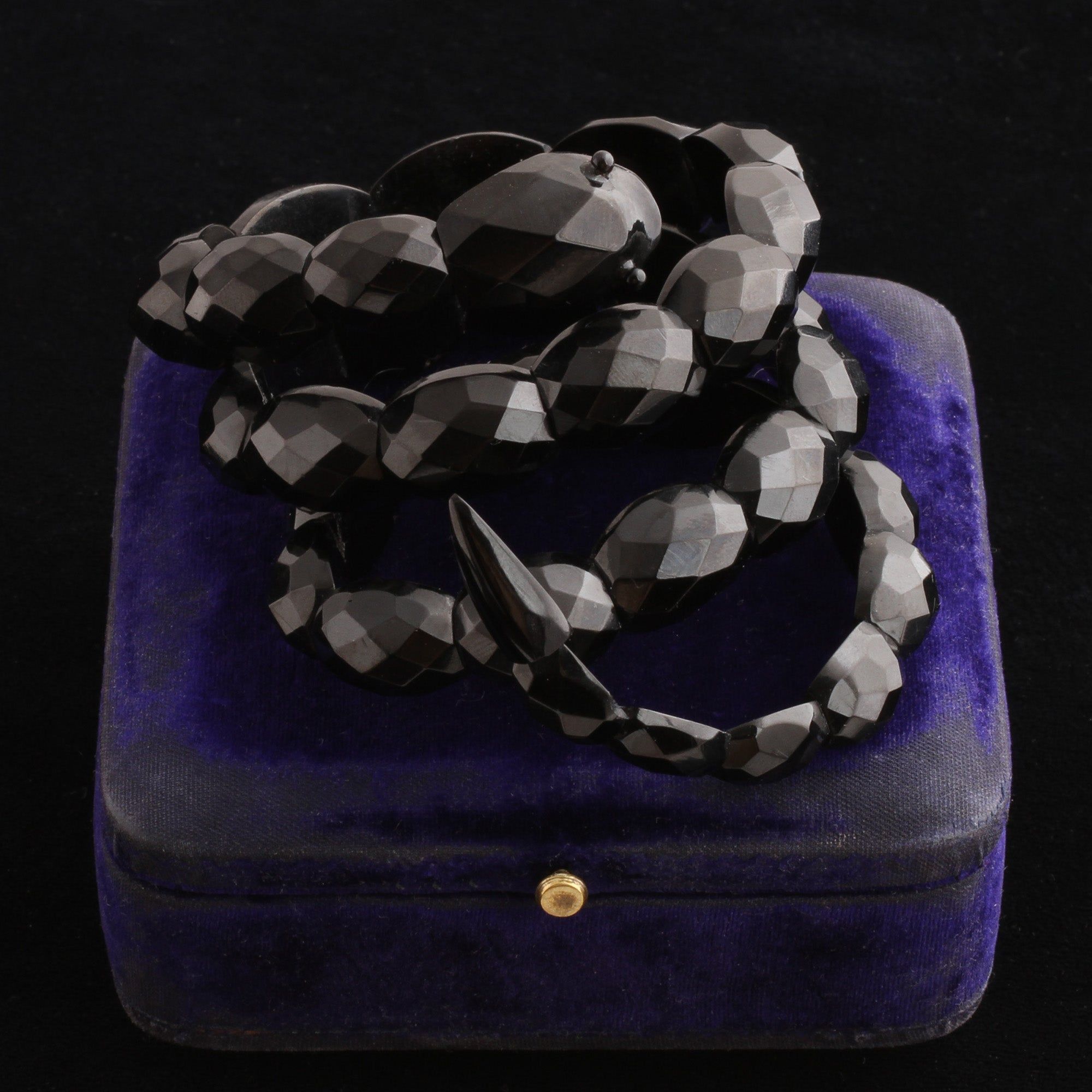 Victorian Jet Snake Bracelet