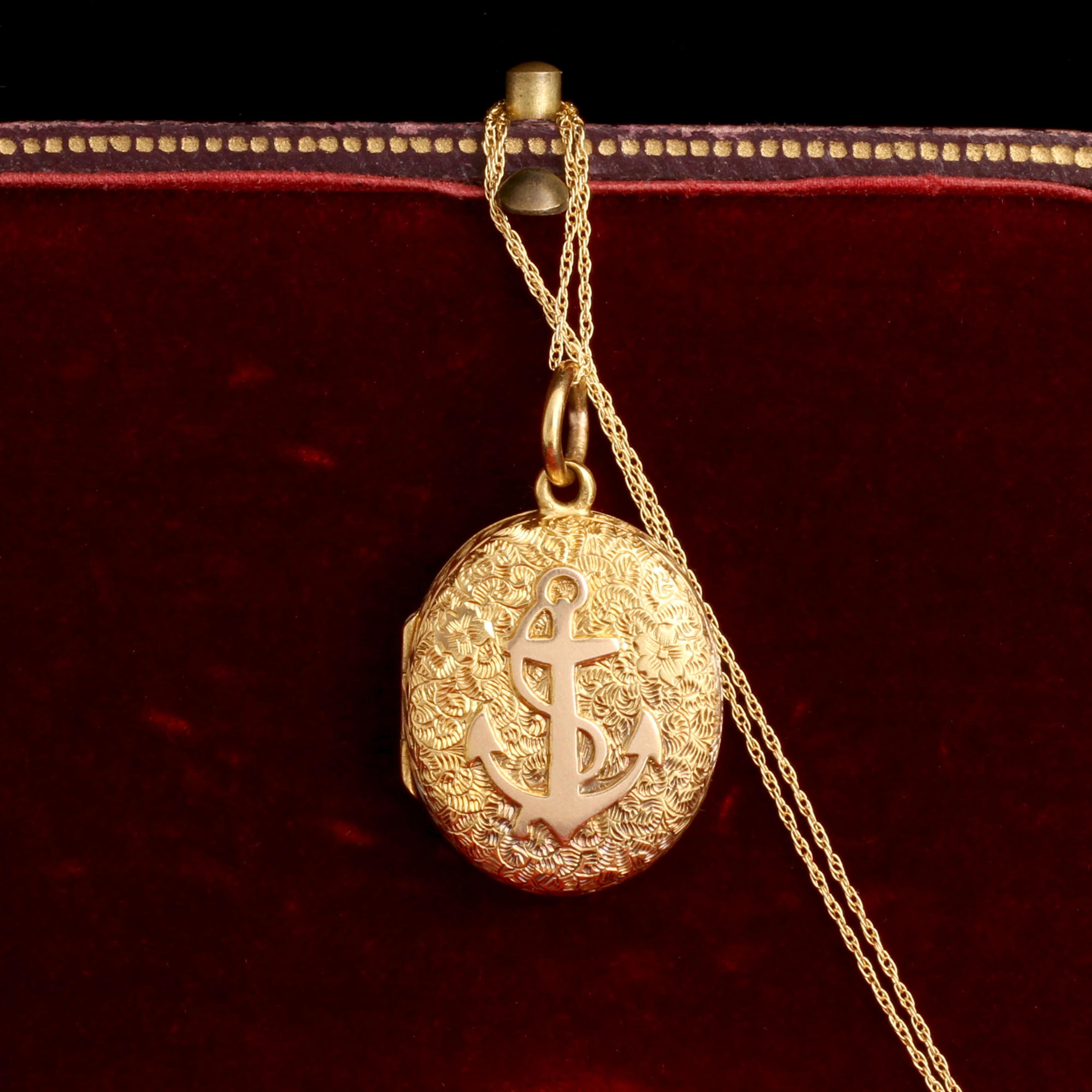 Detail of Victorian Anchor Locket