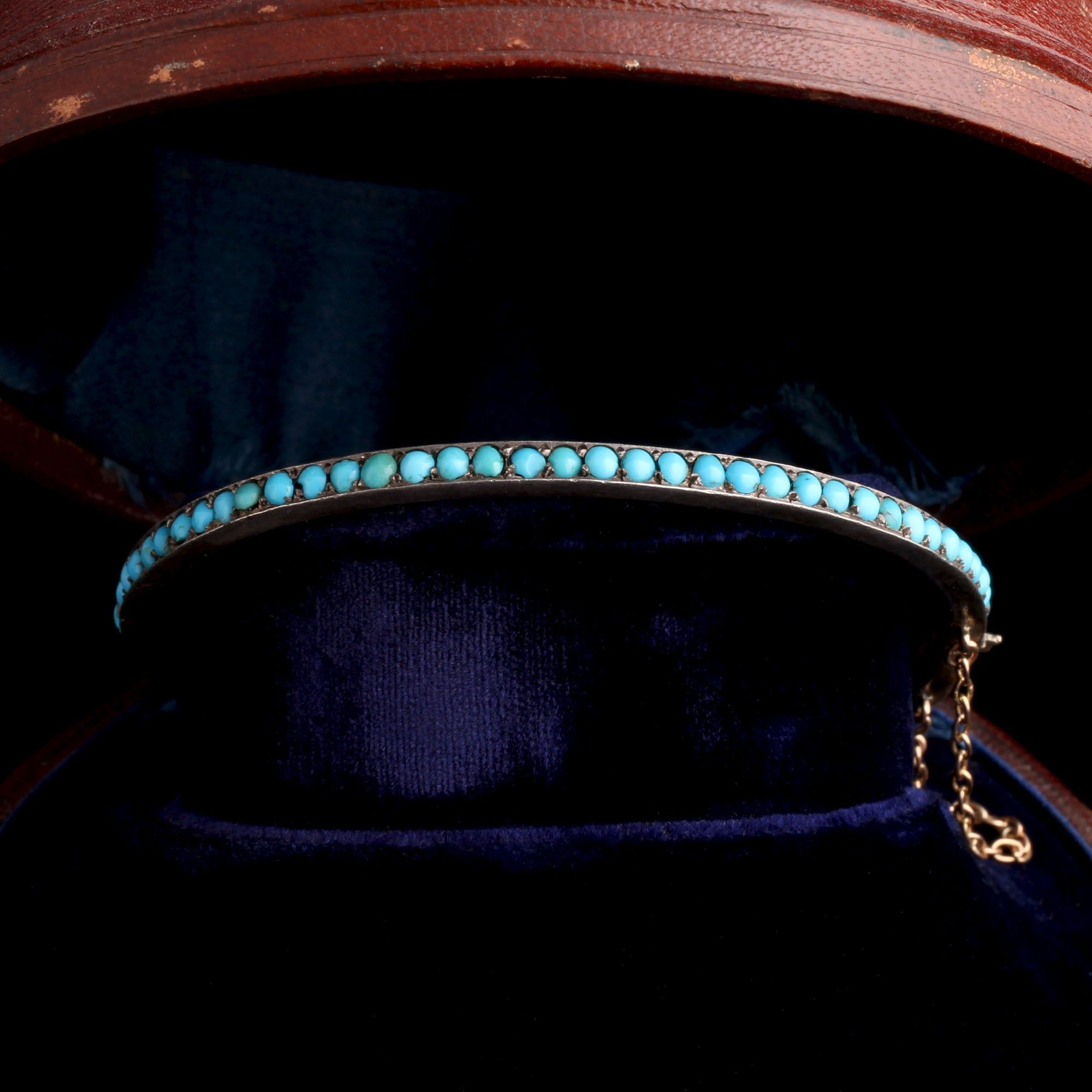 Victorian Turquoise & Silver Bangle