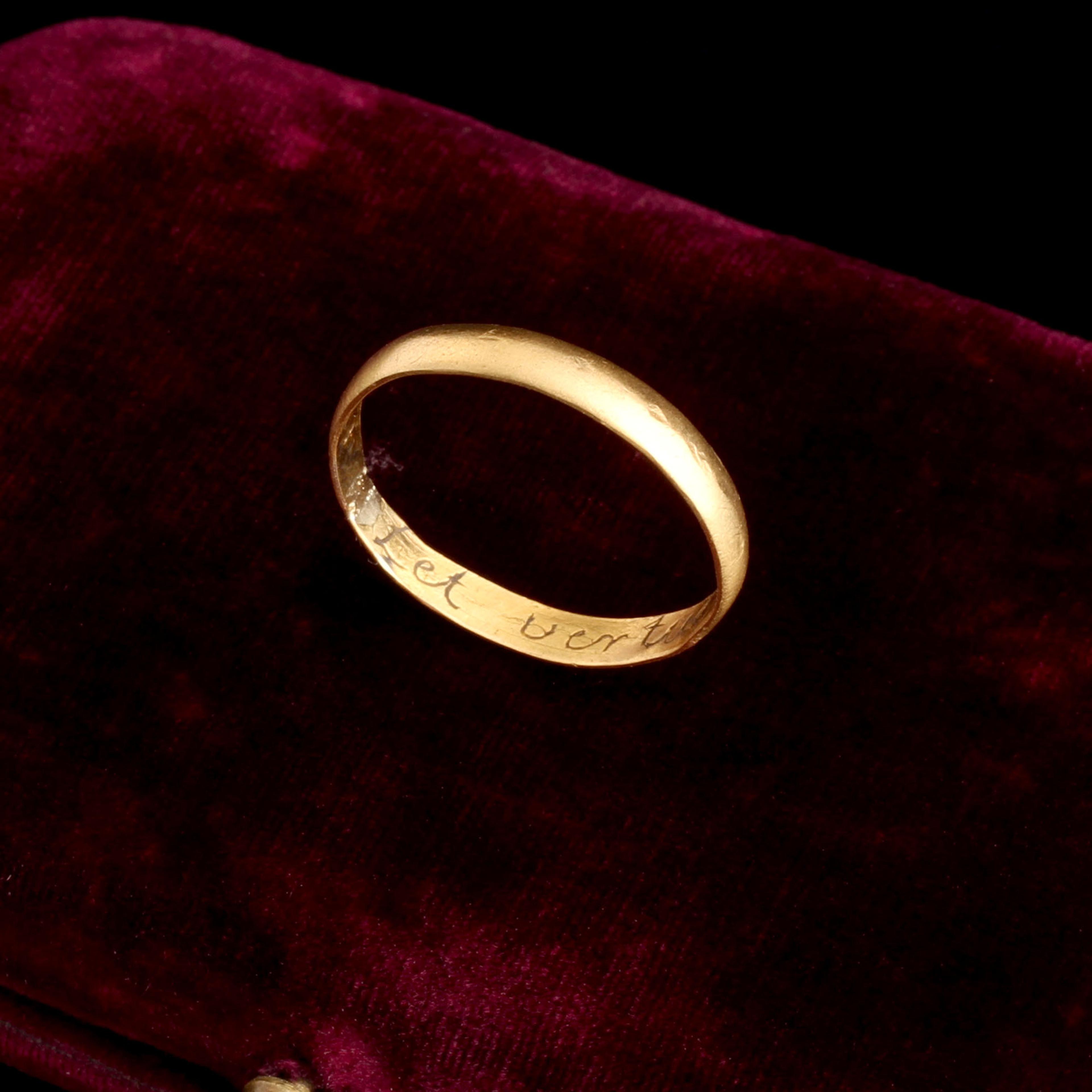 18th Century "Let Vertue be a Guide to The" Posy Ring