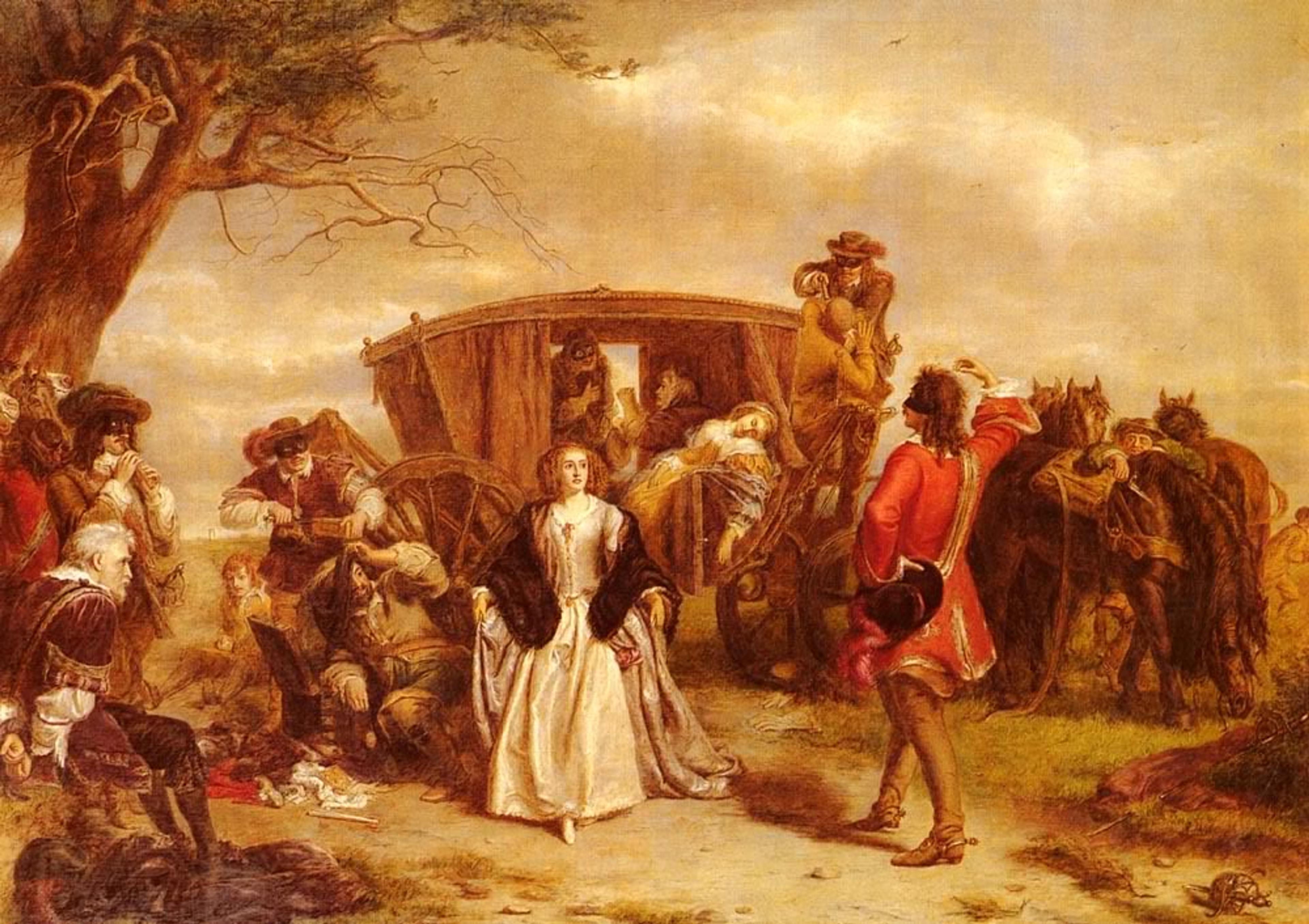 William Powell Frith’s 1860 painting “Claude Duvall” depicting a famous French highwayman in Restoration England.