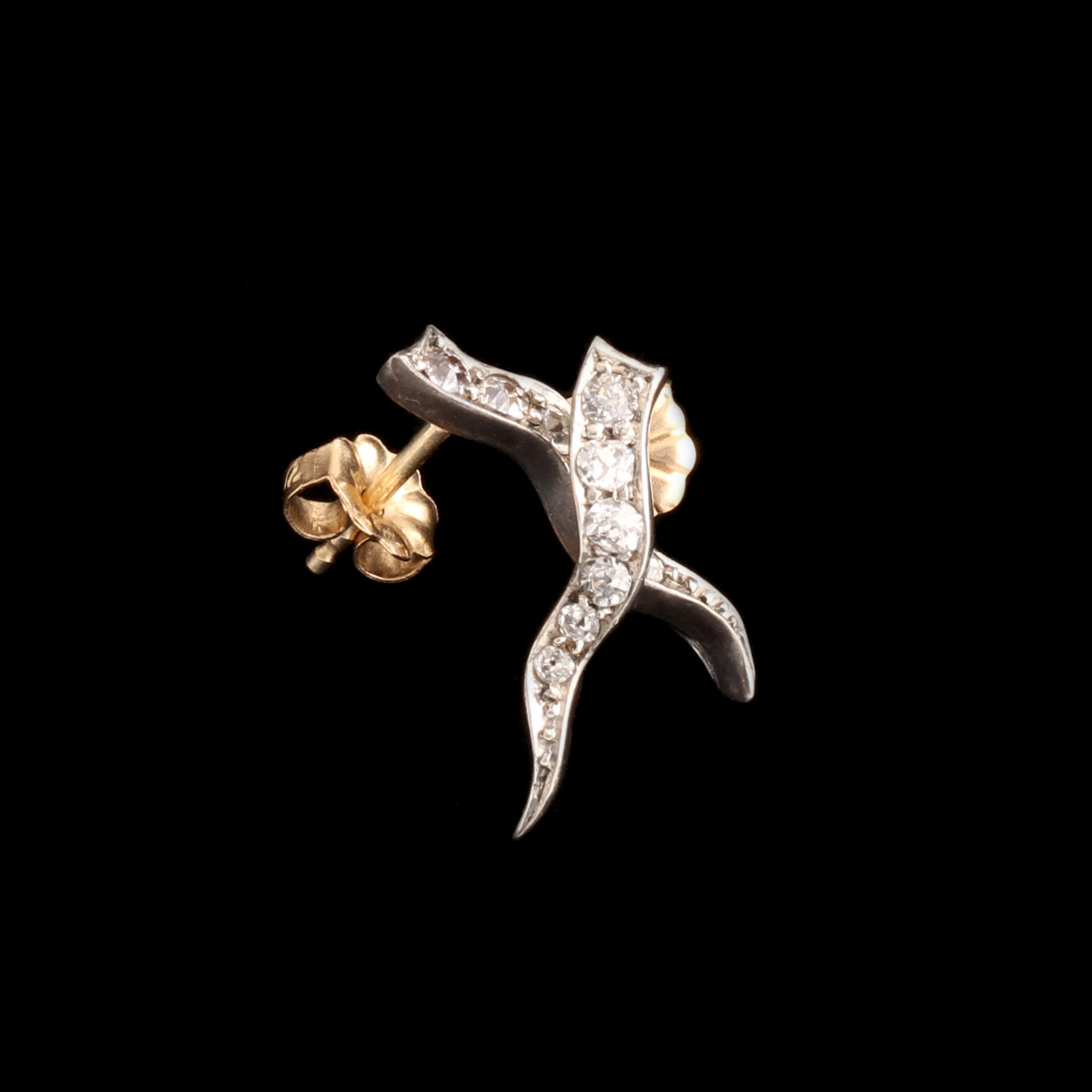 Victorian Diamond Ray Earrings