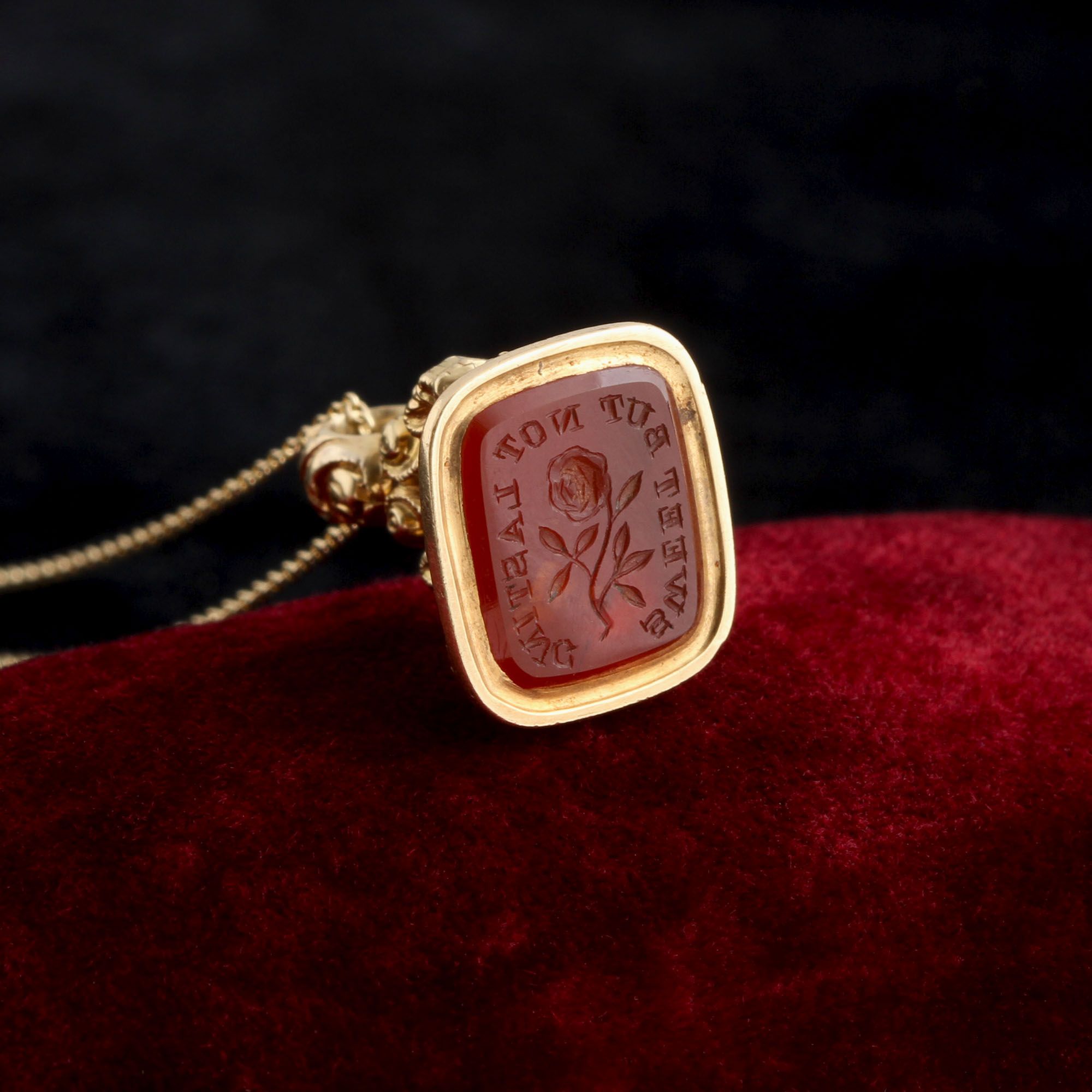 Georgian "Sweet but not Lasting" Wax Seal Necklace