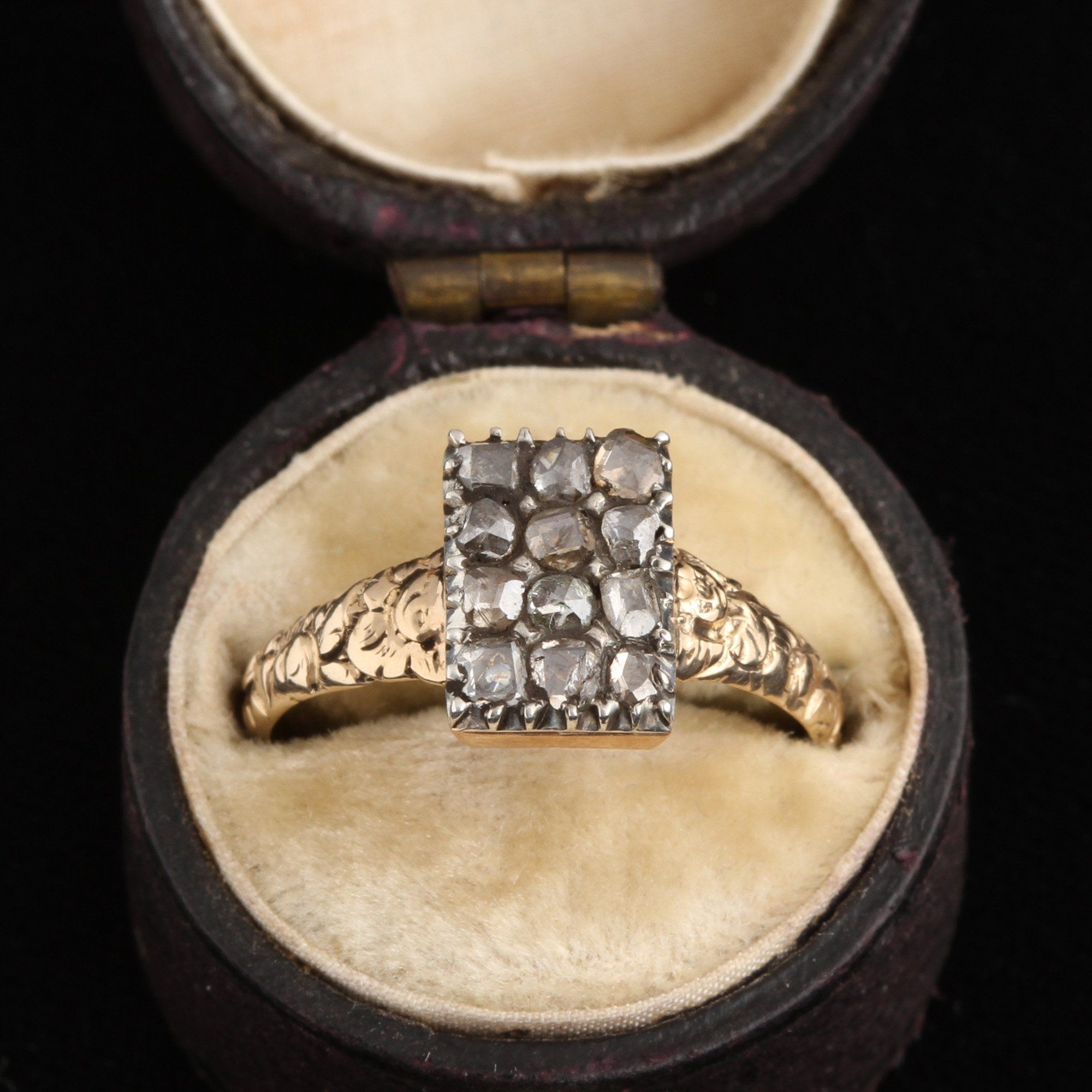 Early Victorian Rose Cut Diamond Pavé Ring