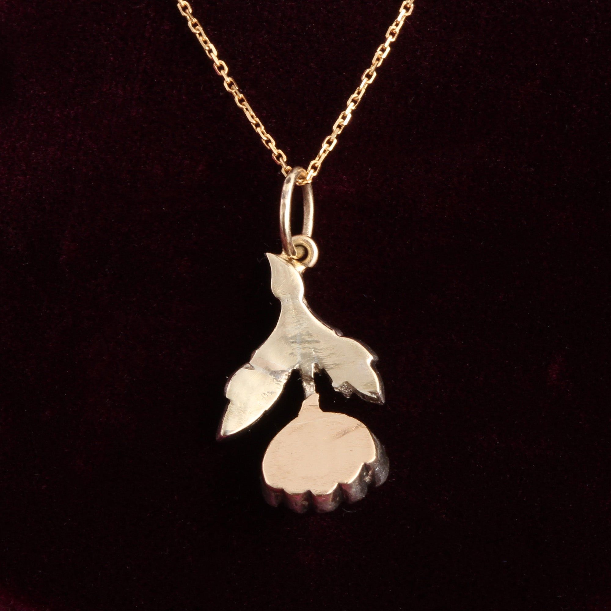 Mid Victorian Diamond Flower Pendant
