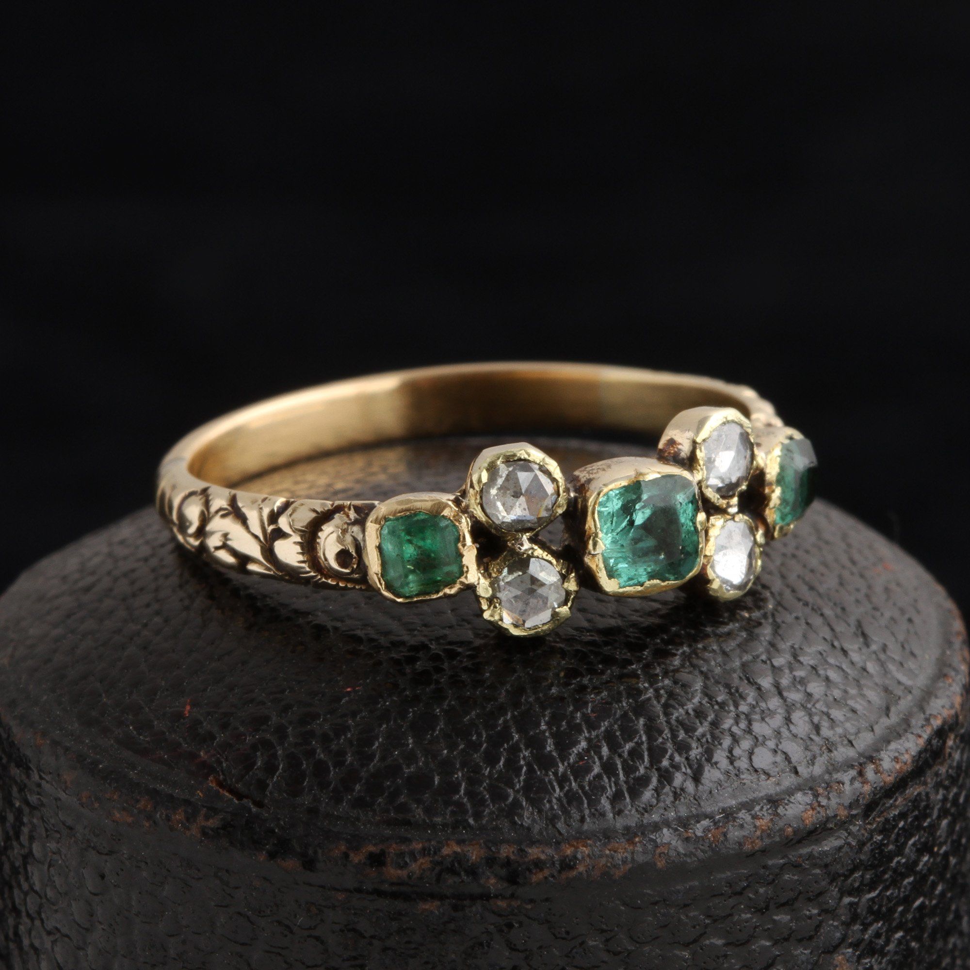 Georgian Emerald & Diamond Ring