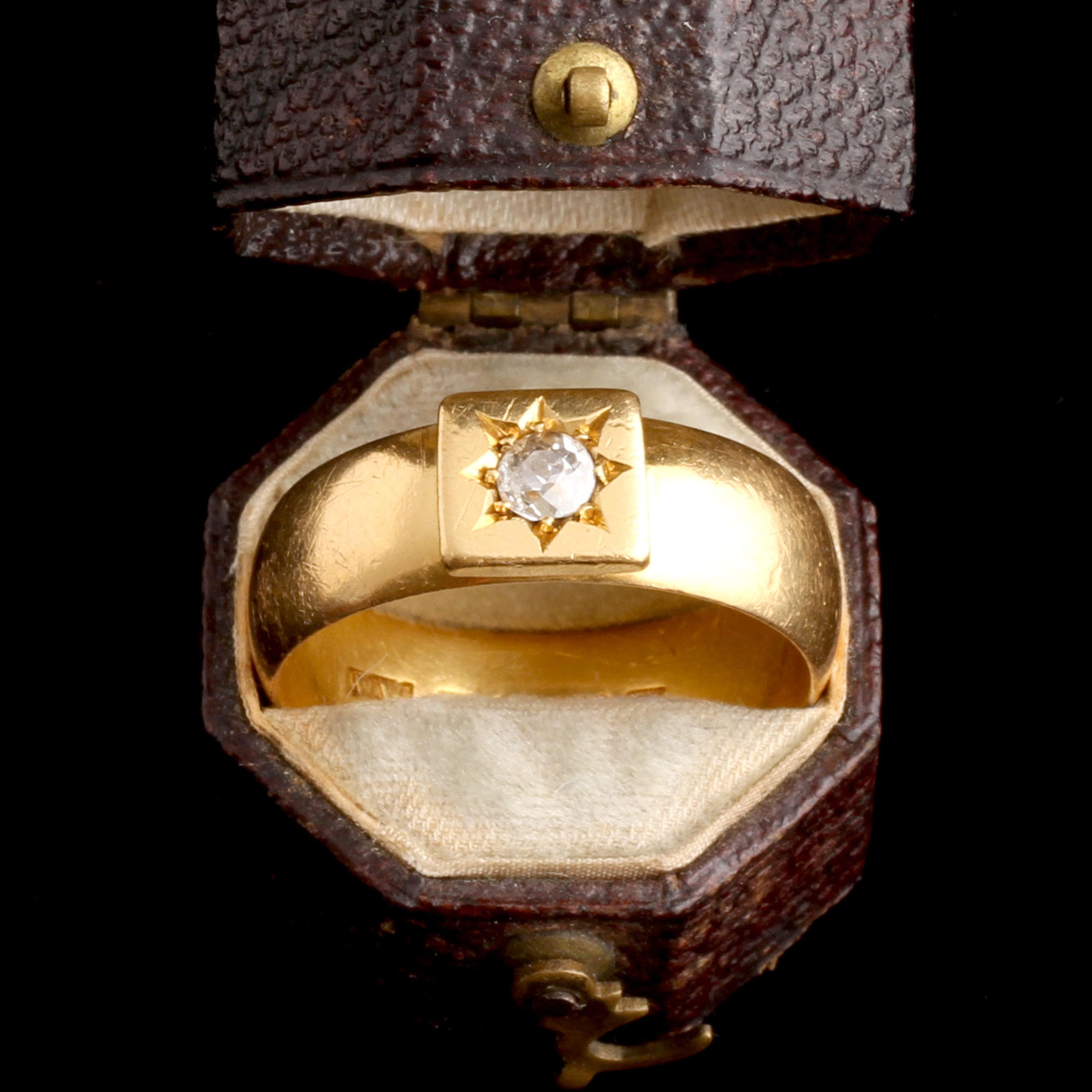 Detail of Edwardian Star-Set Diamond Ring