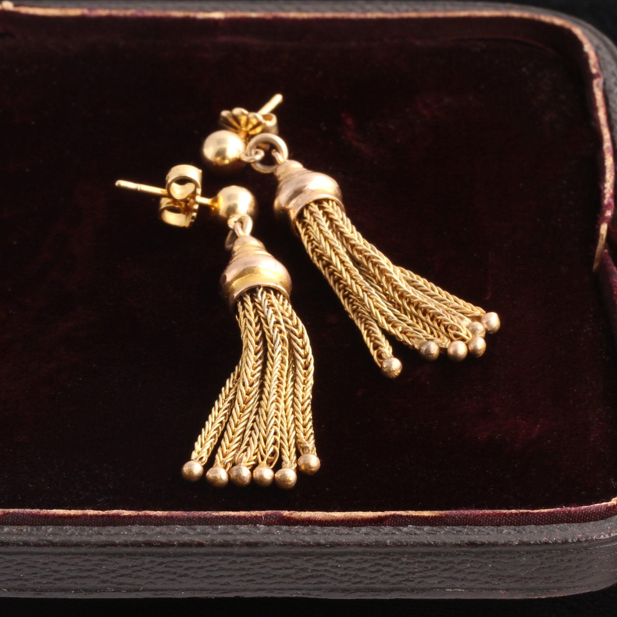 Victorian Gold Tassel Earrings