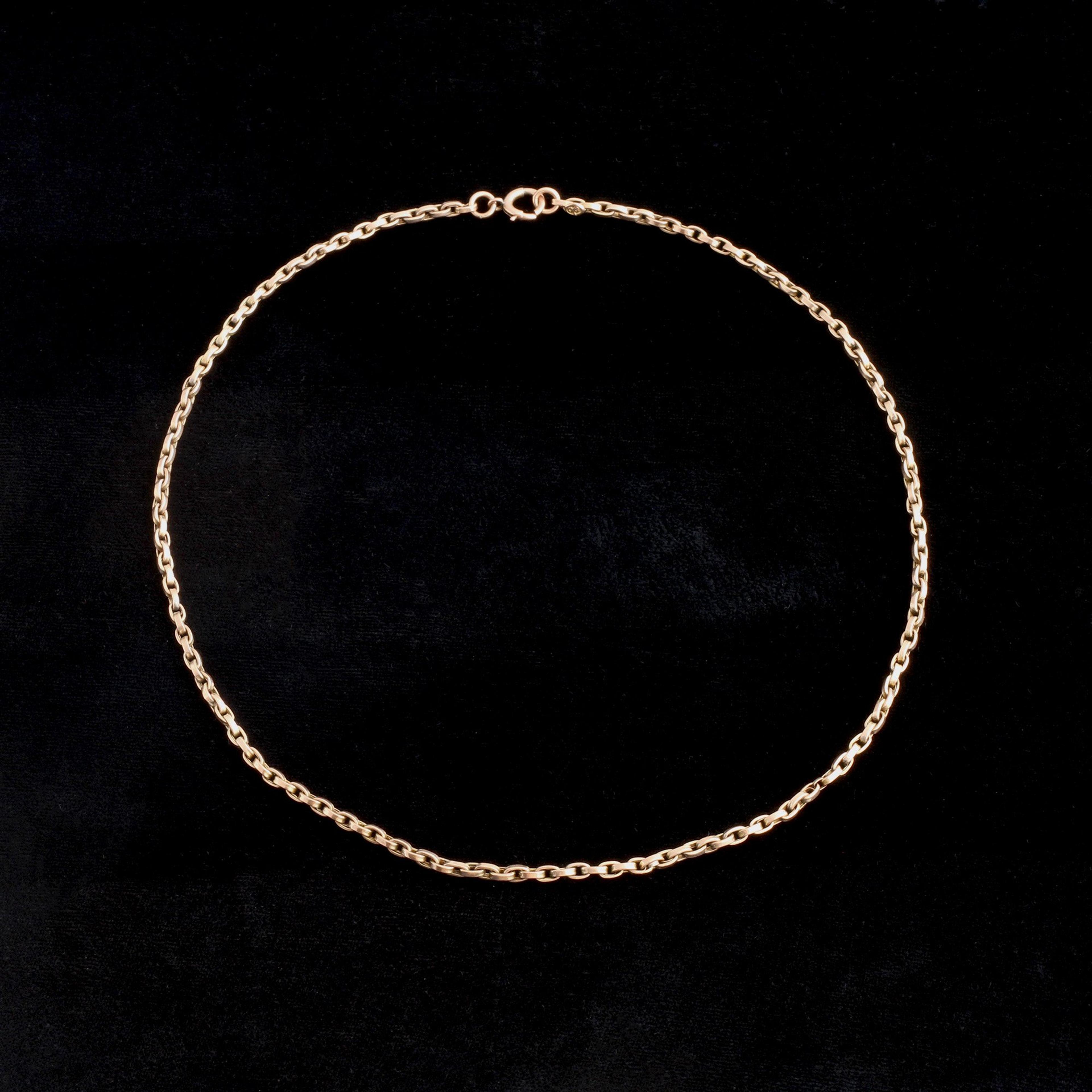 Detail of Victorian 16" Long Link Cable Chain