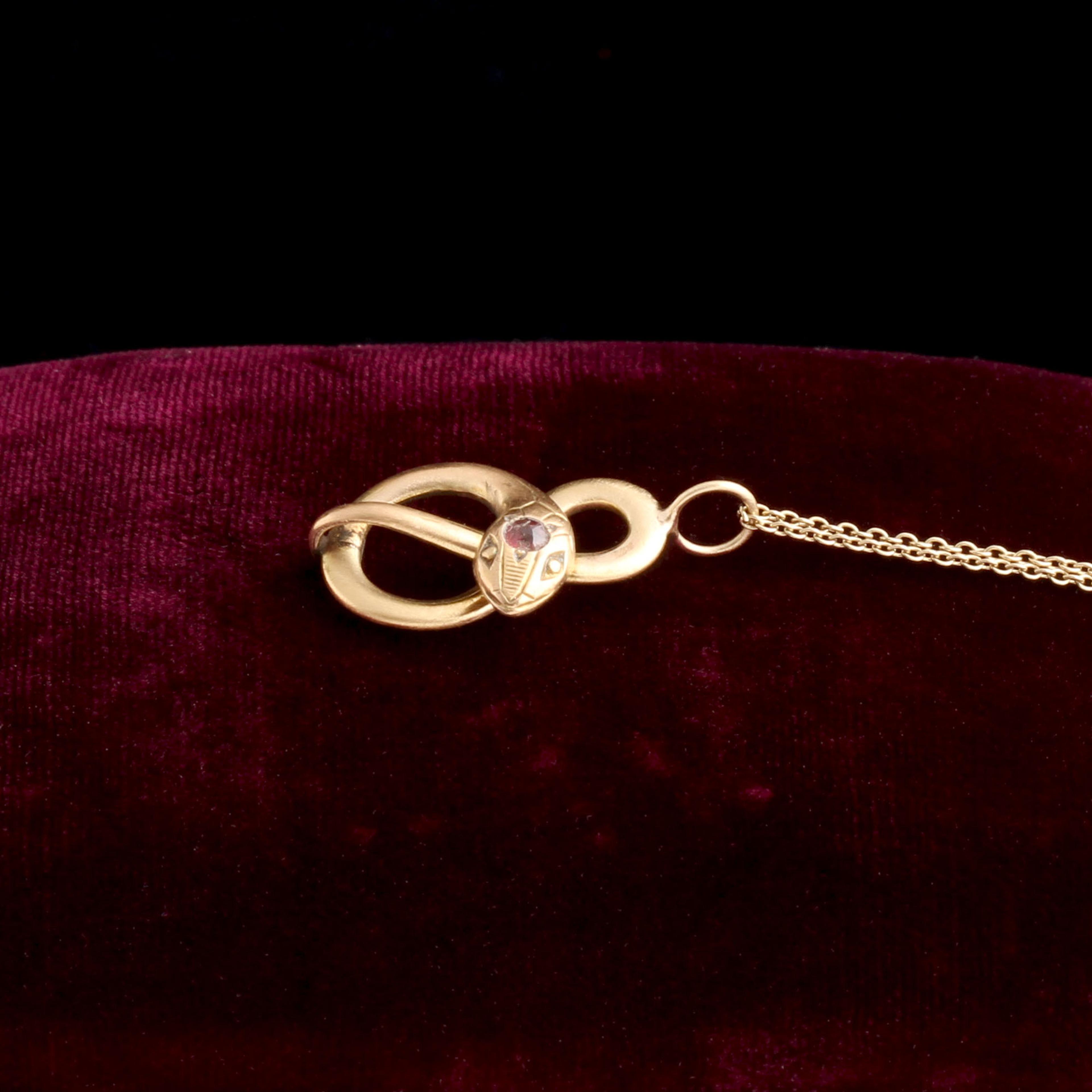 Detail of Victorian Infinity Knot Snake Necklace