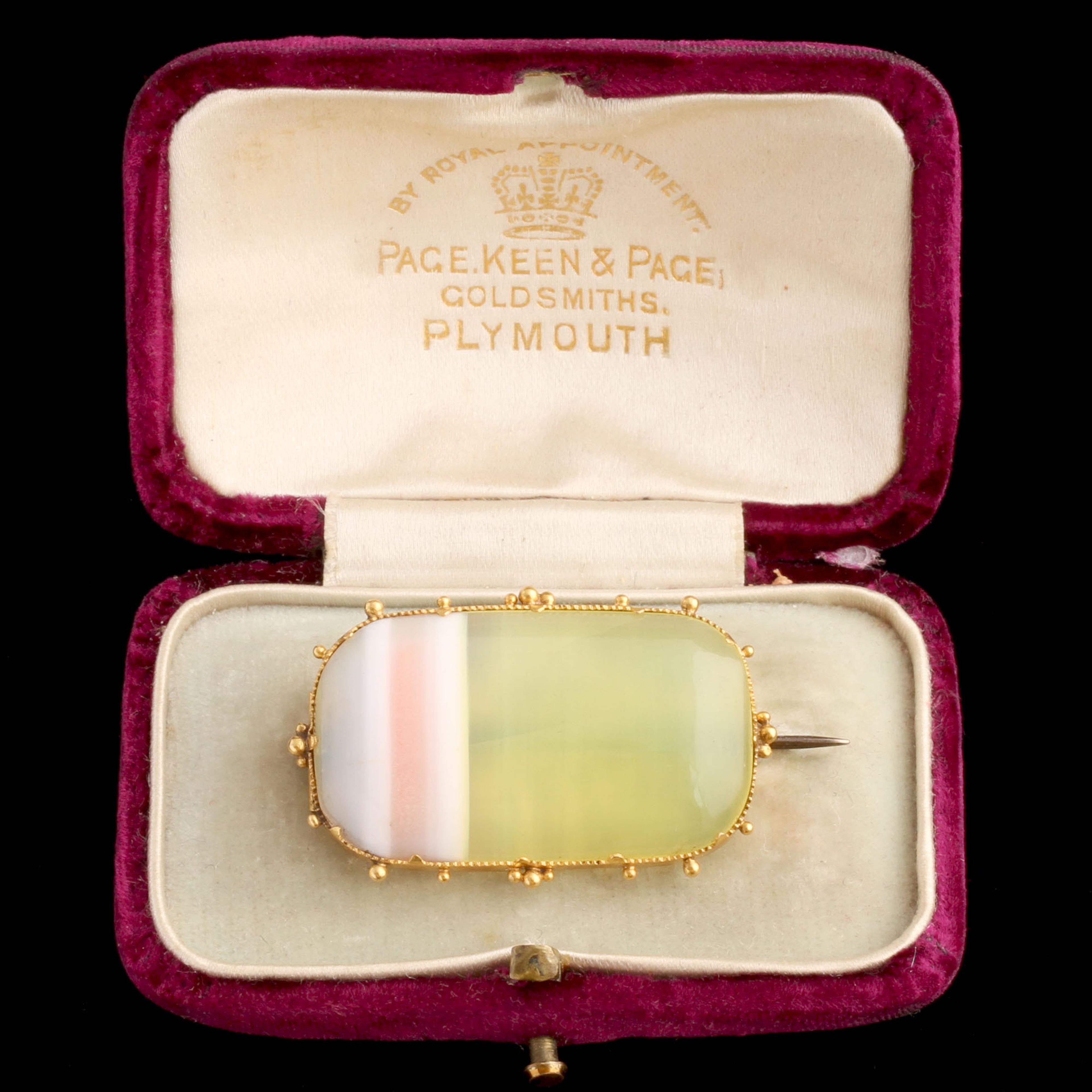 Victorian Agate Specimen Brooch