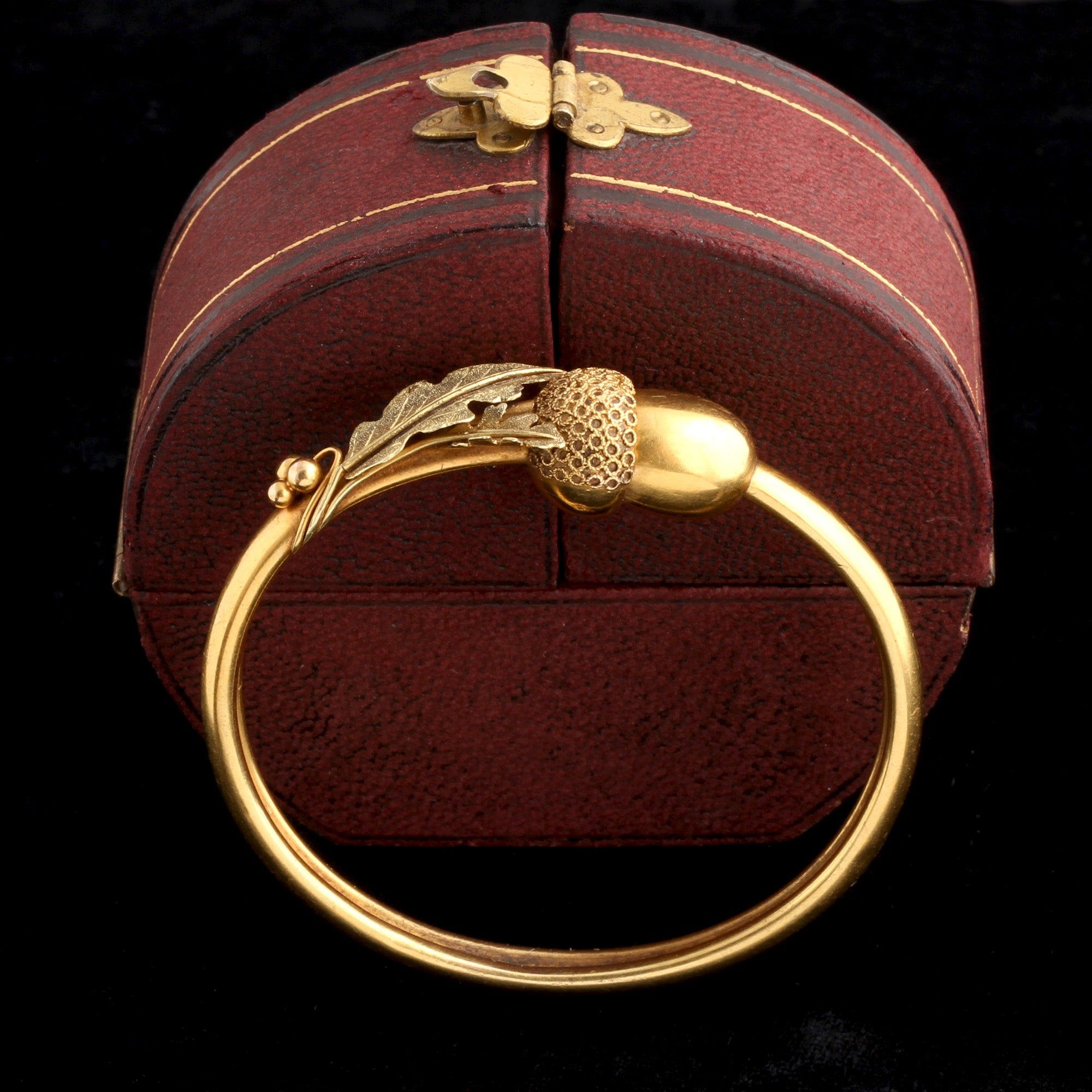 Victorian Acorn Bangle in Original Box