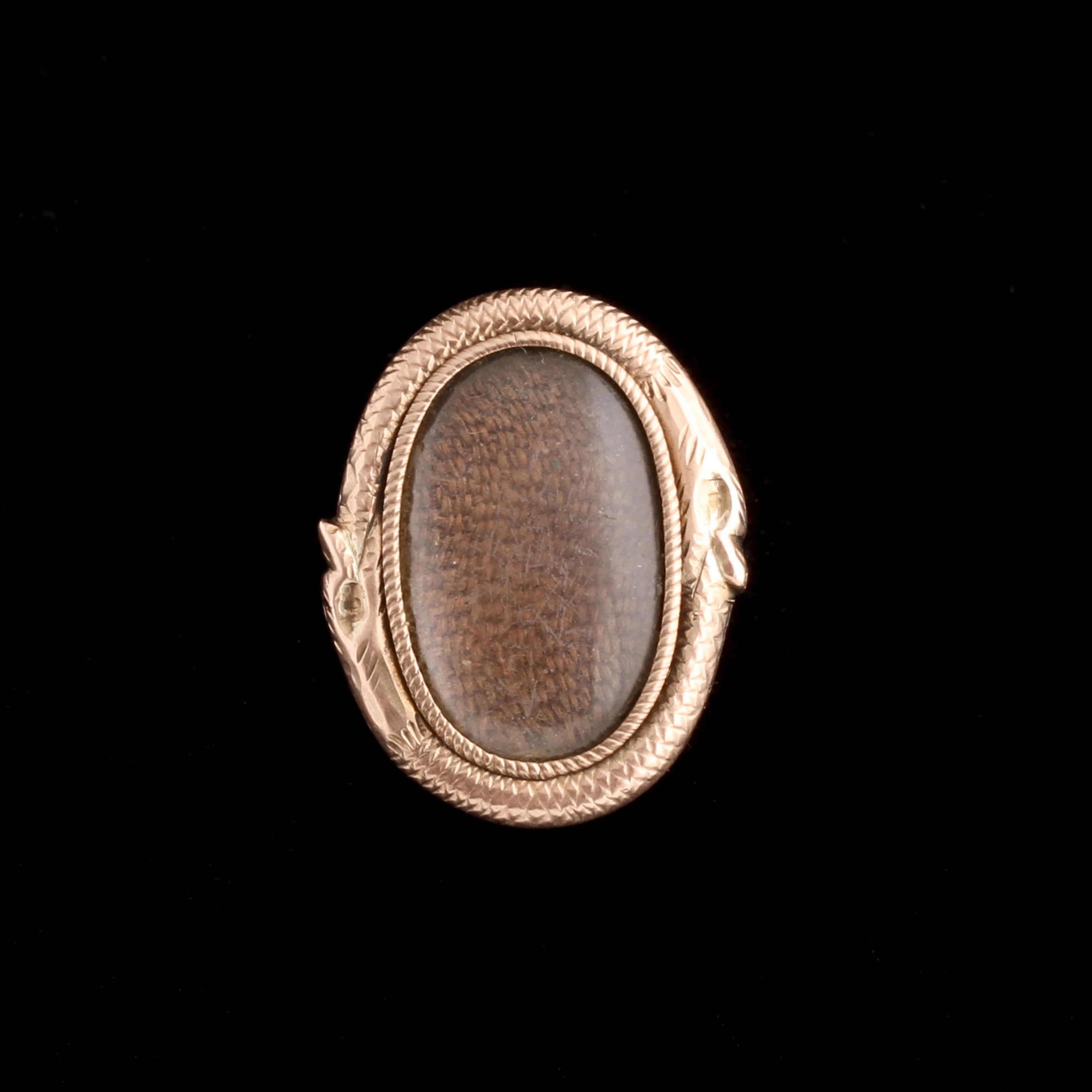 Georgian Double Ouroboros Hair Locket Brooch