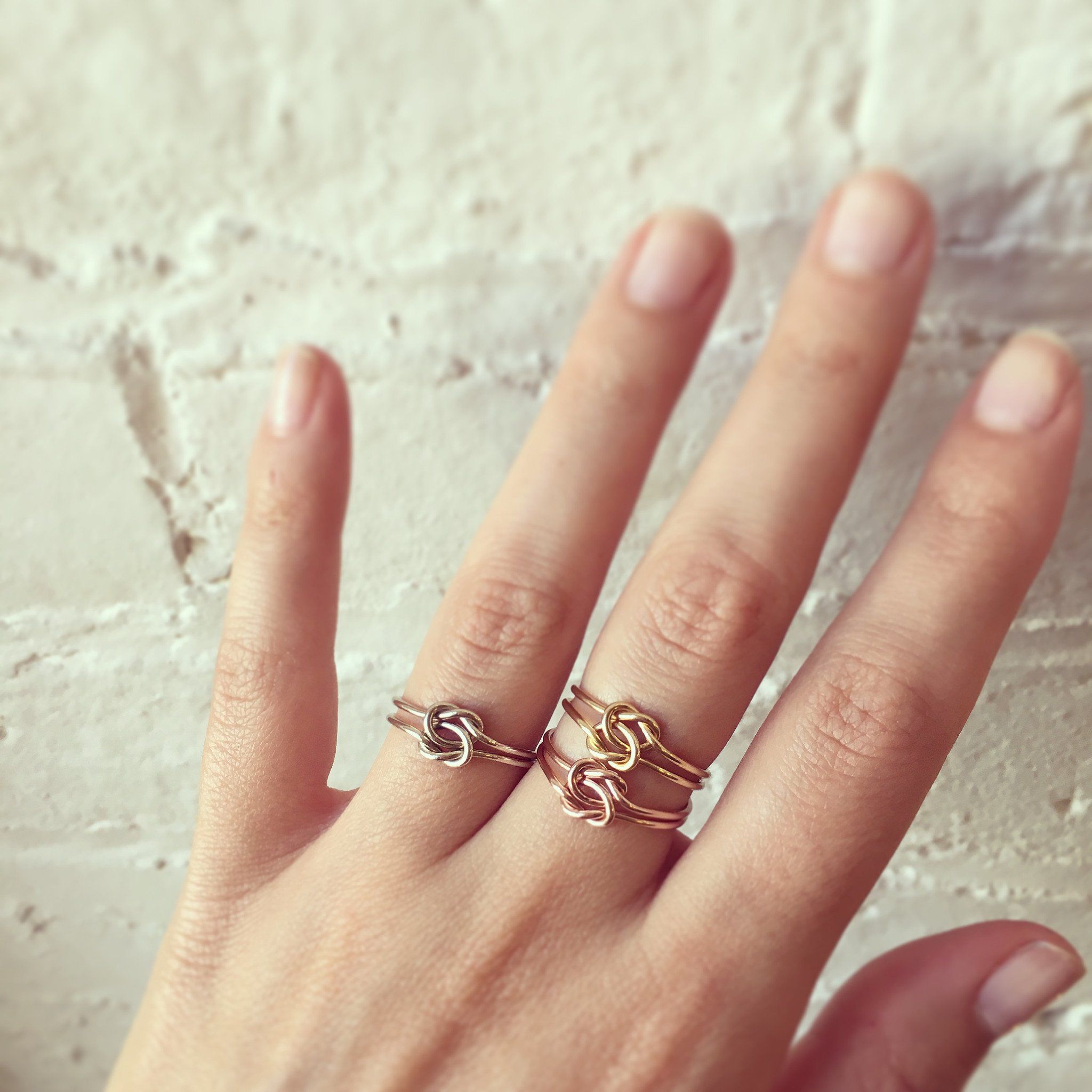14k White Gold Lover's Knot Ring — Erica Weiner