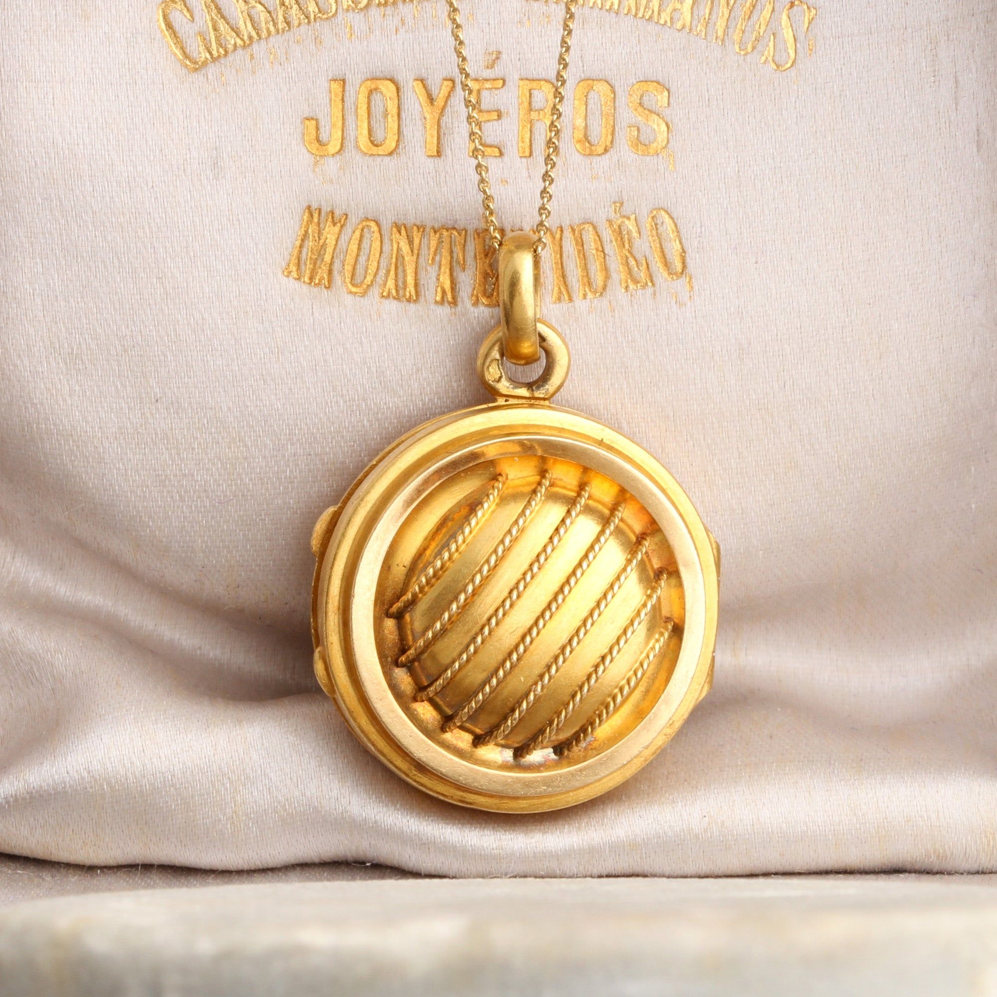 Late 19th Century French Striped Locket