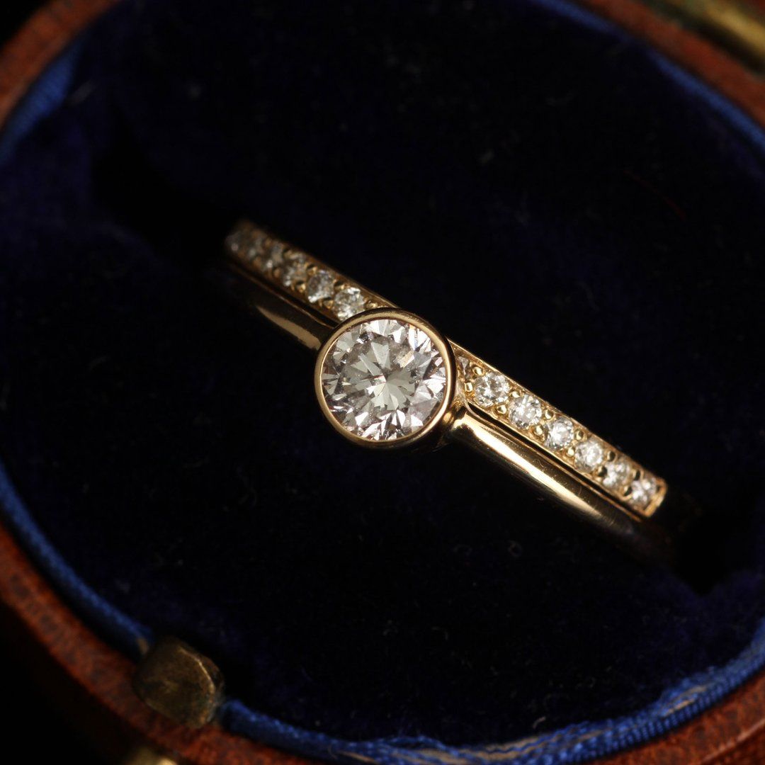 Yellow Gold Diamond Half Eternity Band