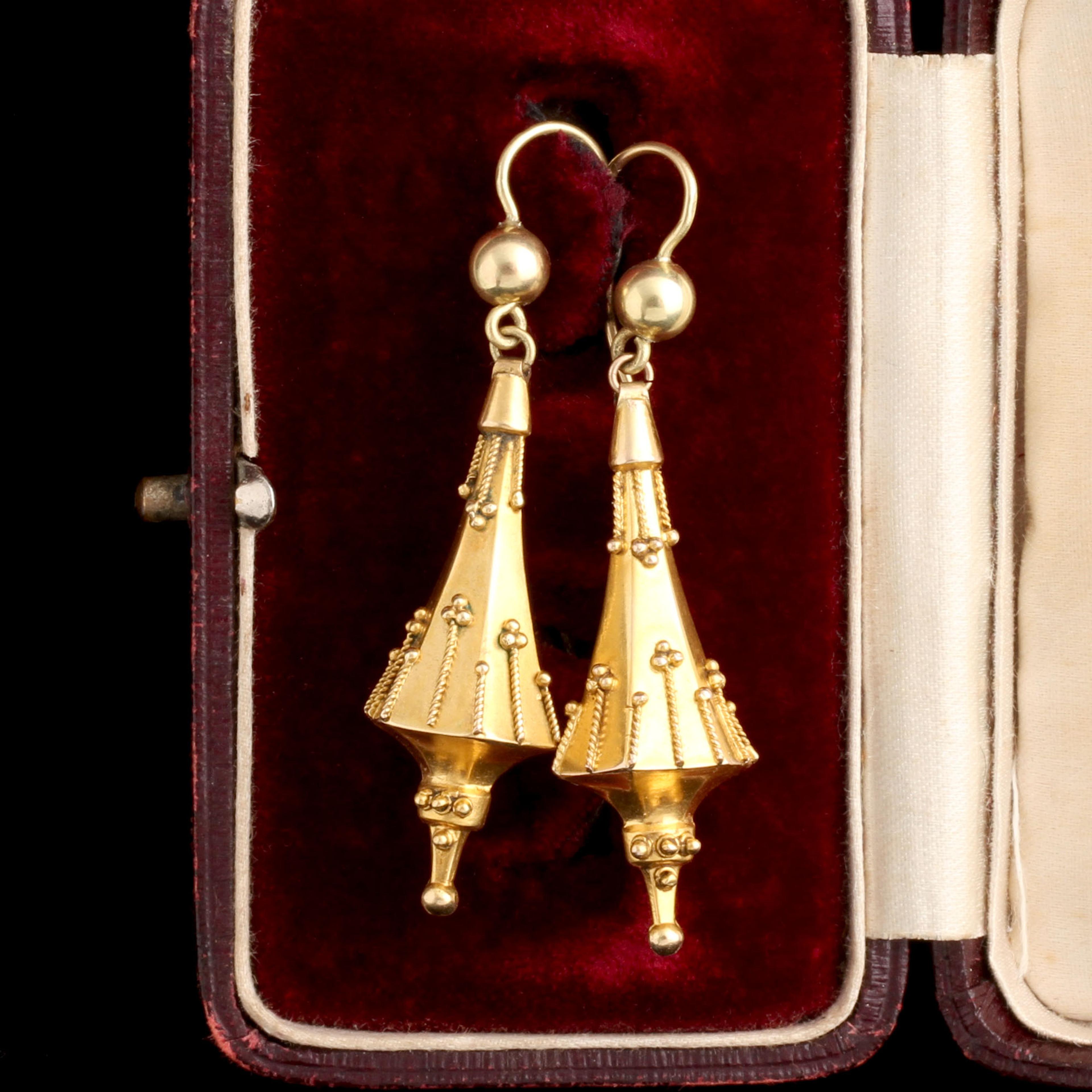 Victorian Archaeological Style Drop Earrings