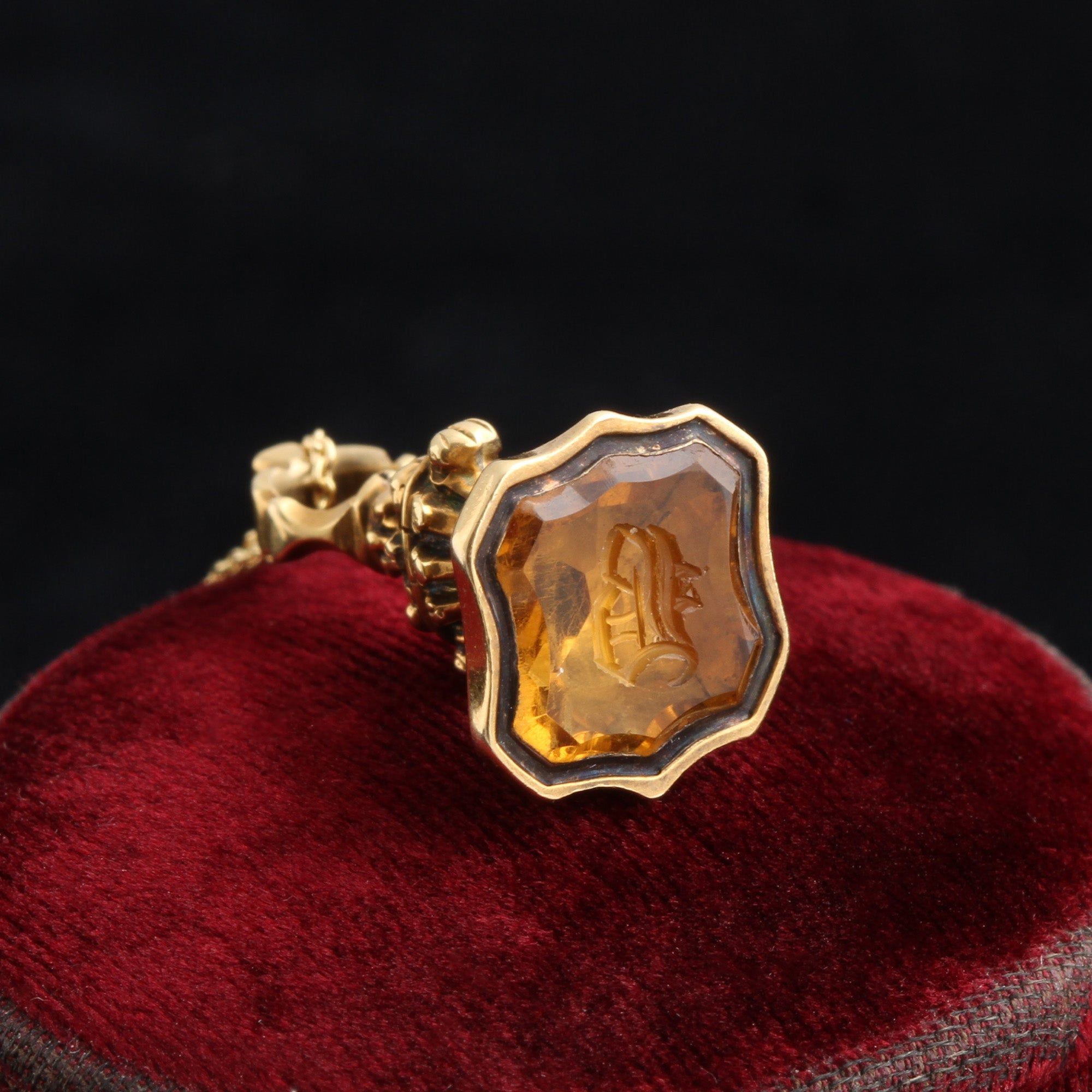 Georgian Citrine "B" Seal Fob