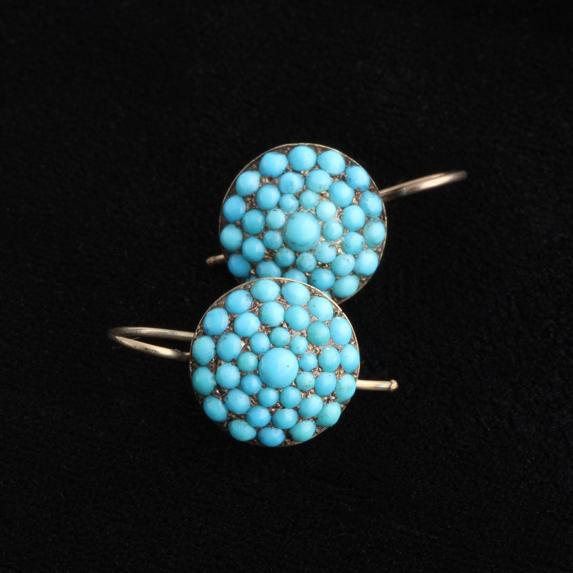 Victorian Turquoise Cluster Earrings