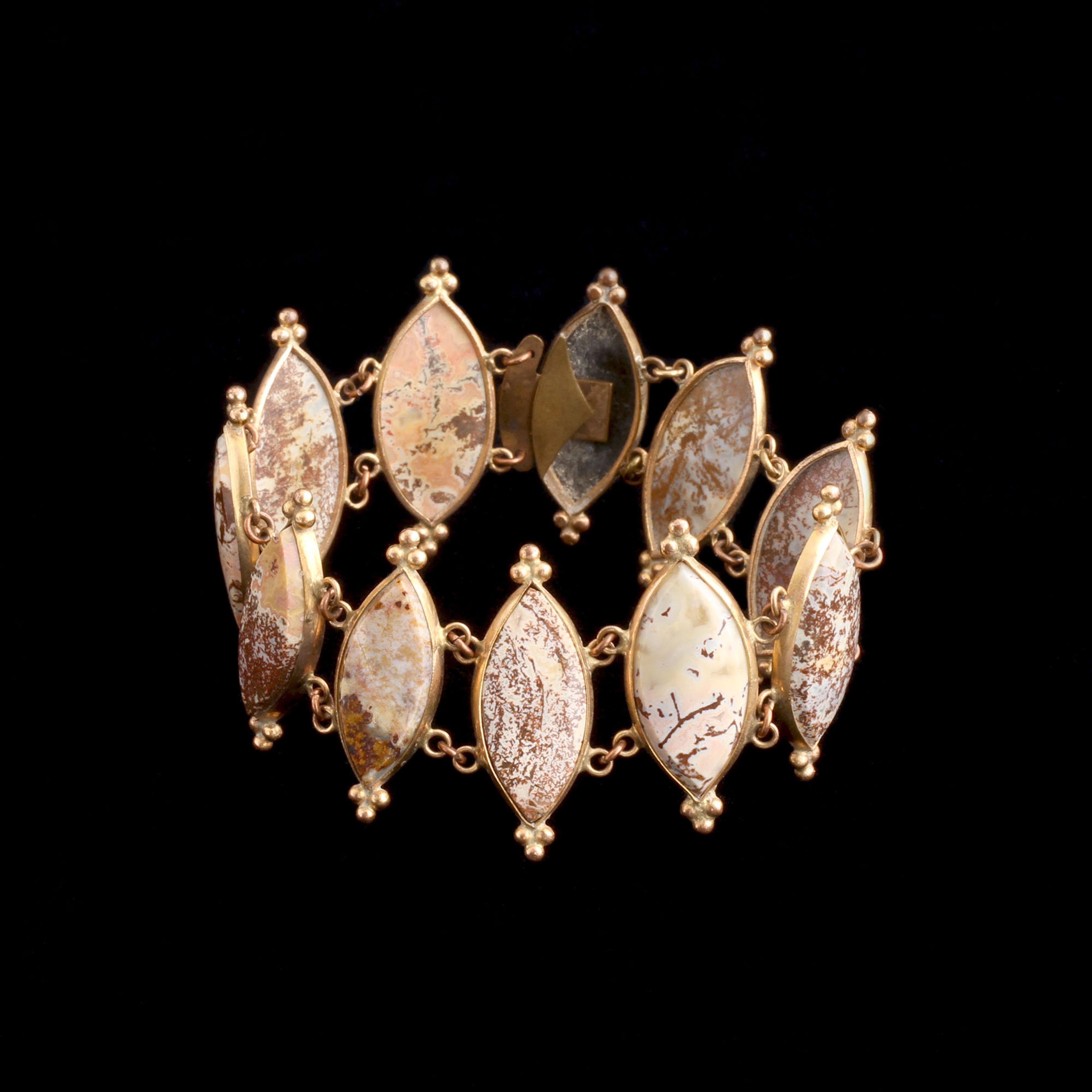 Victorian Pinchbeck Agate Specimen Bracelet