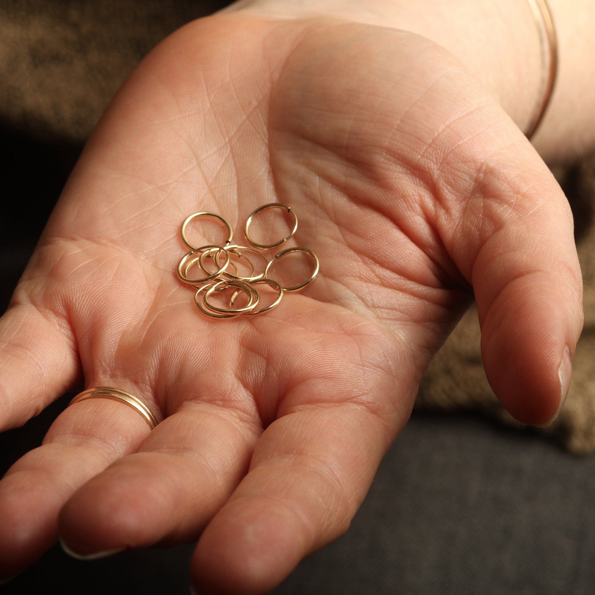 14k Infinity Hoops