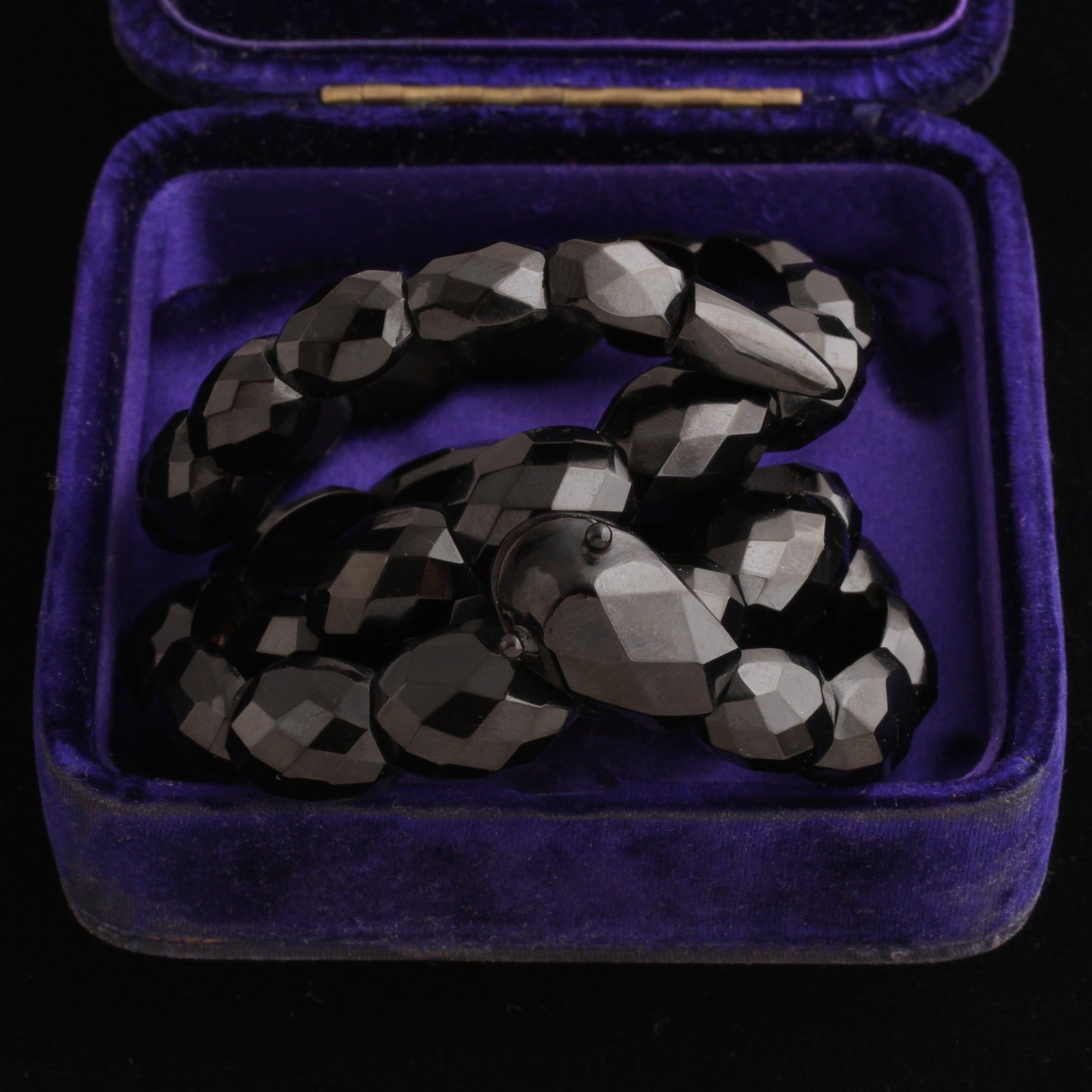 Victorian Jet Snake Bracelet