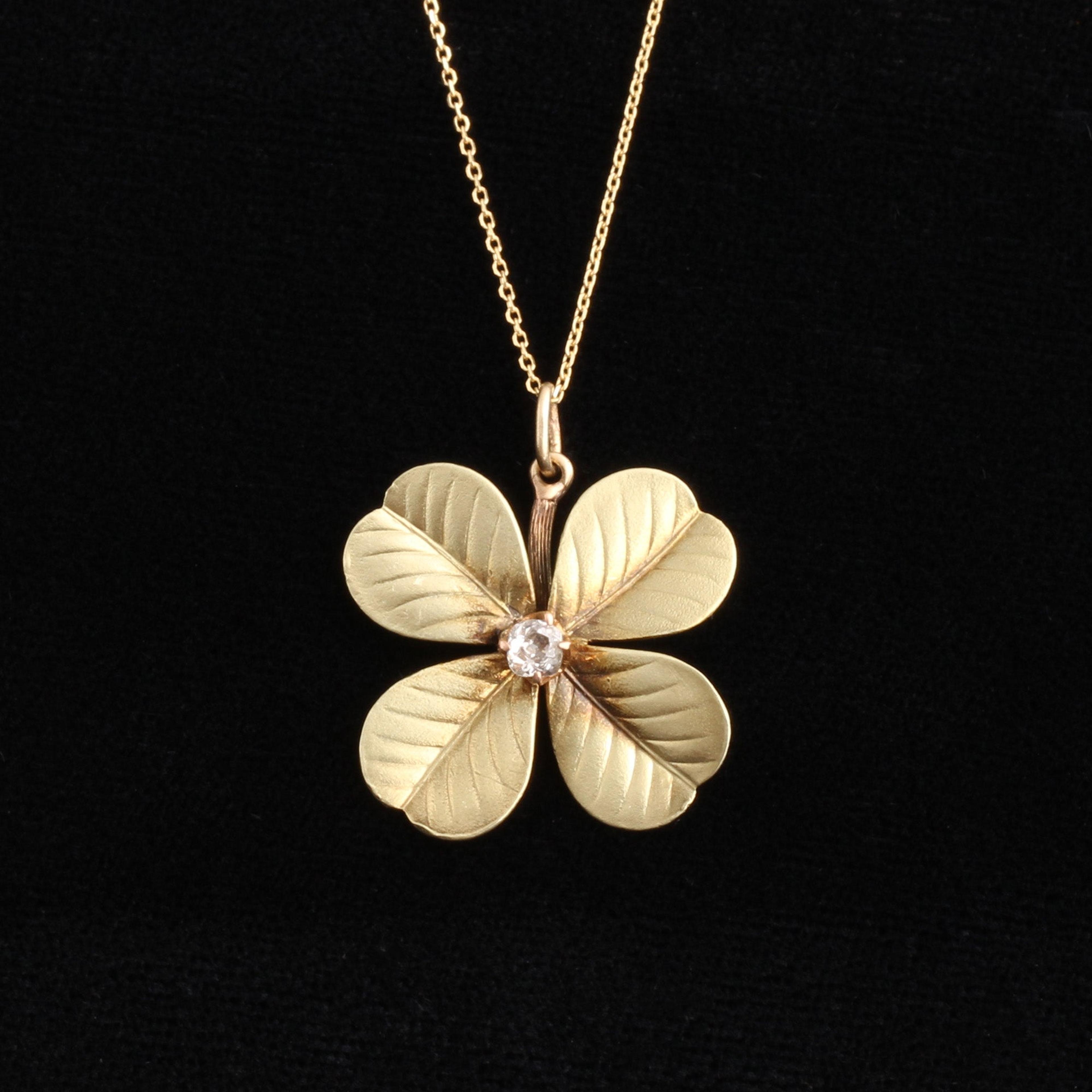 Late Victorian Four Leaf Clover Pendant