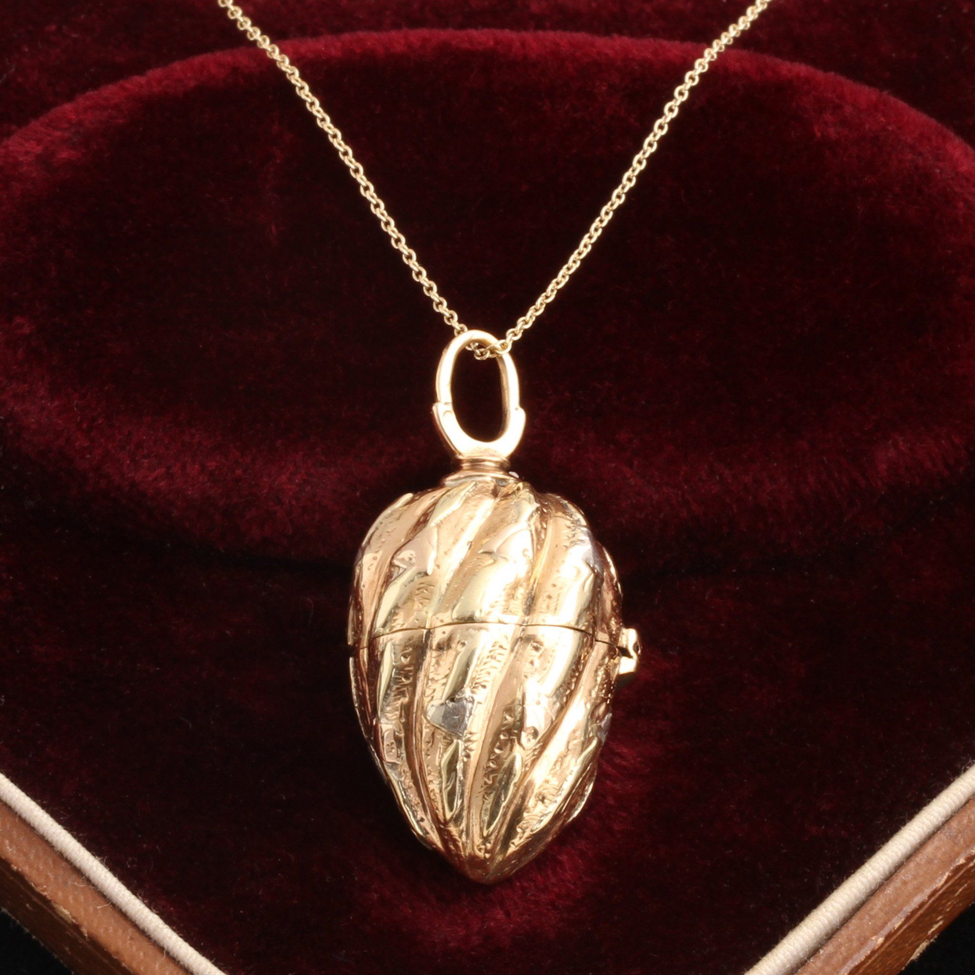 Late 19th Century French Almond Locket