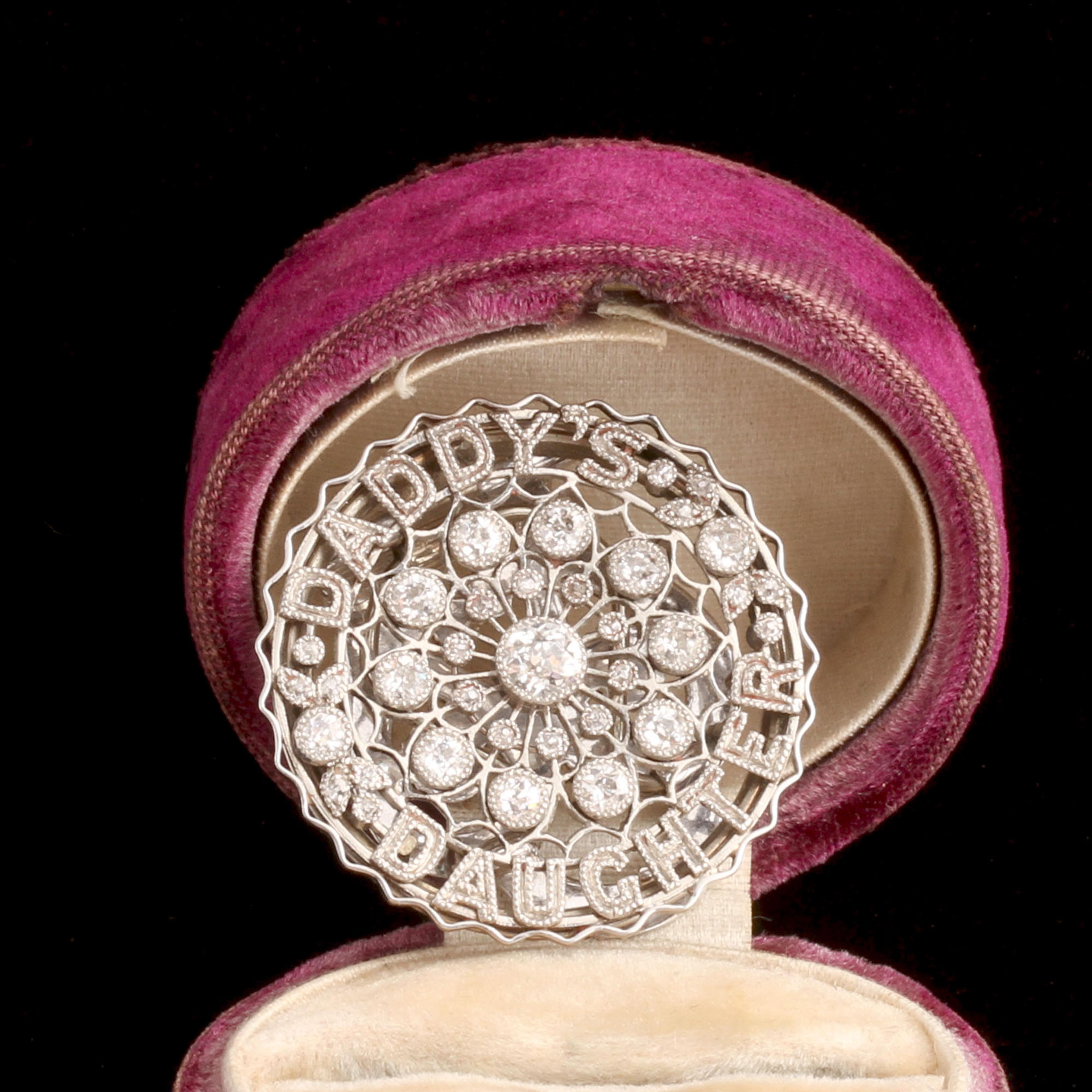 Edwardian "Daddy's Daughter" Diamond Dress Clip