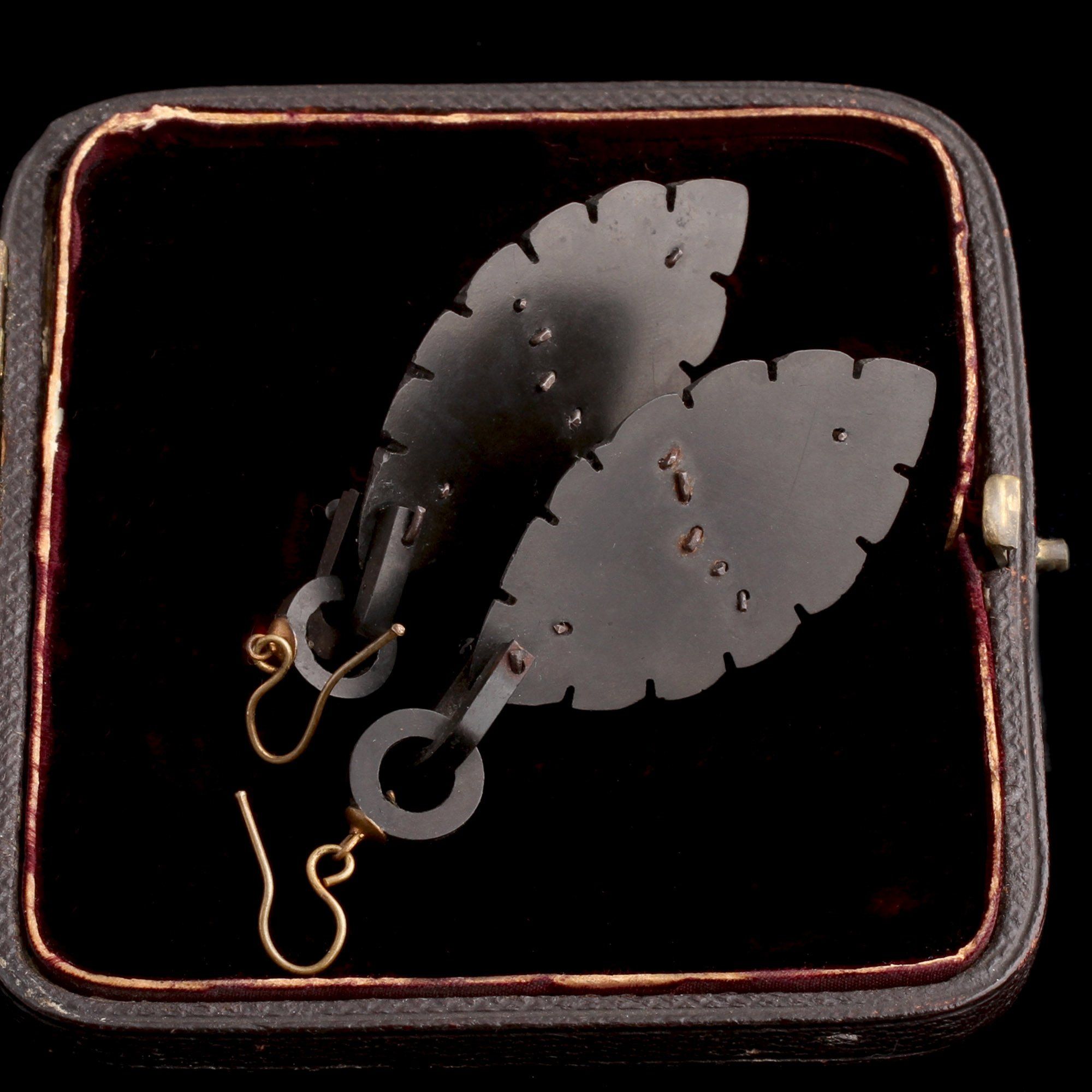 Victorian Gutta Percha Earrings