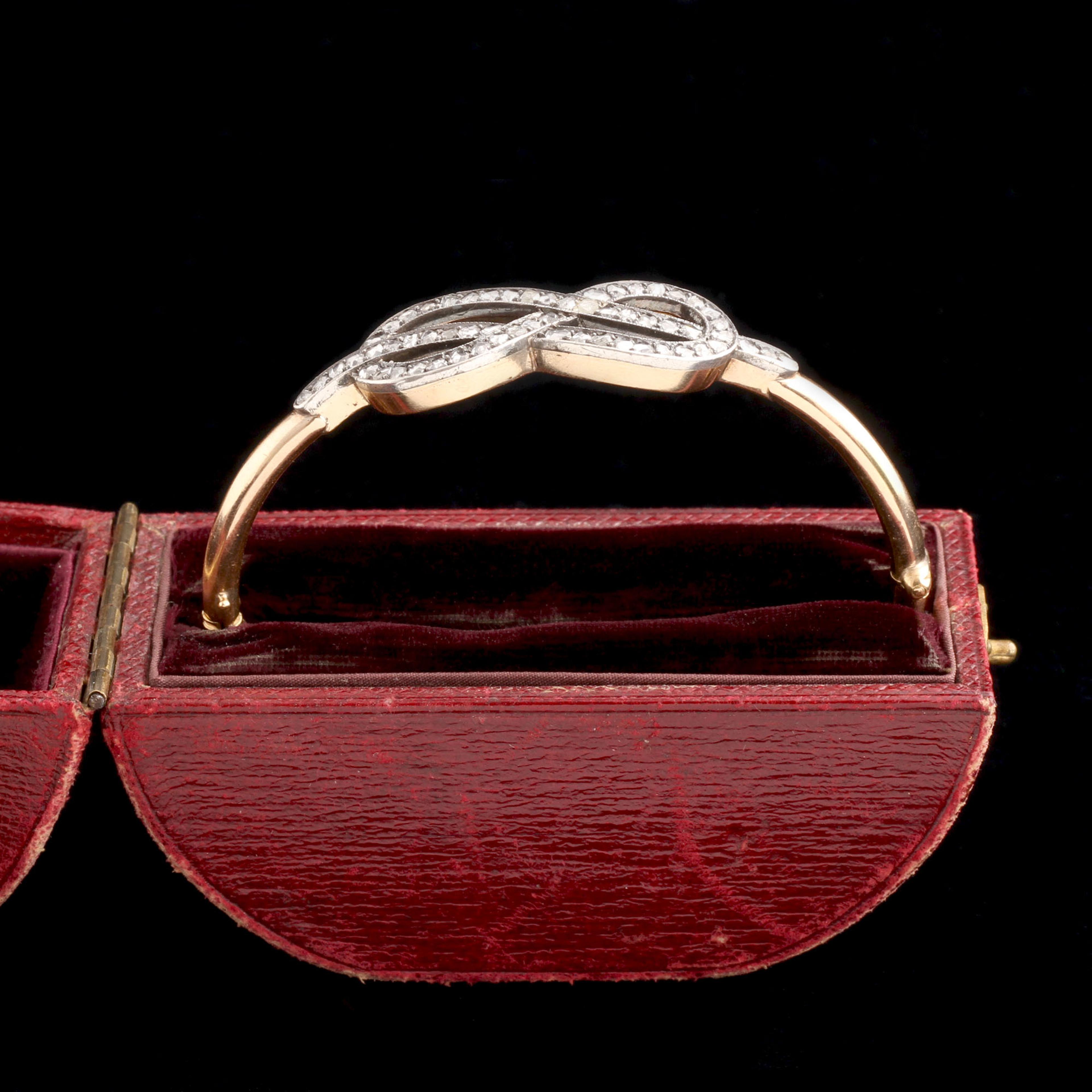 Victorian Diamond Love Knot Bangle