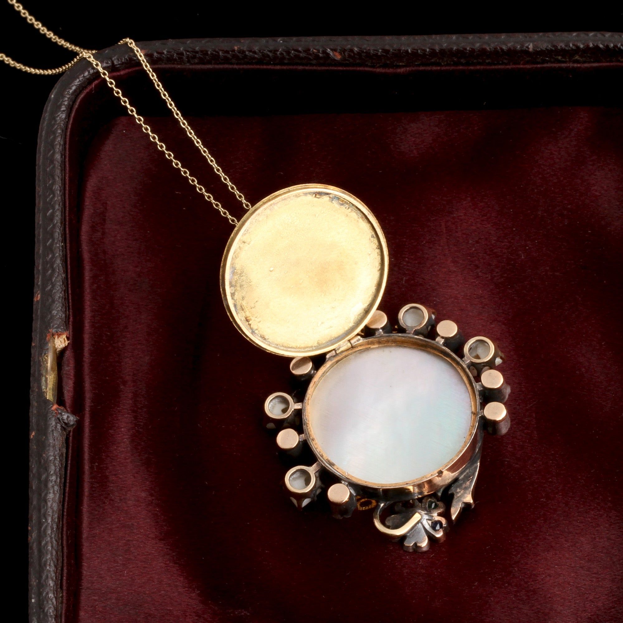 Victorian Milk Tooth & Gemstone Locket